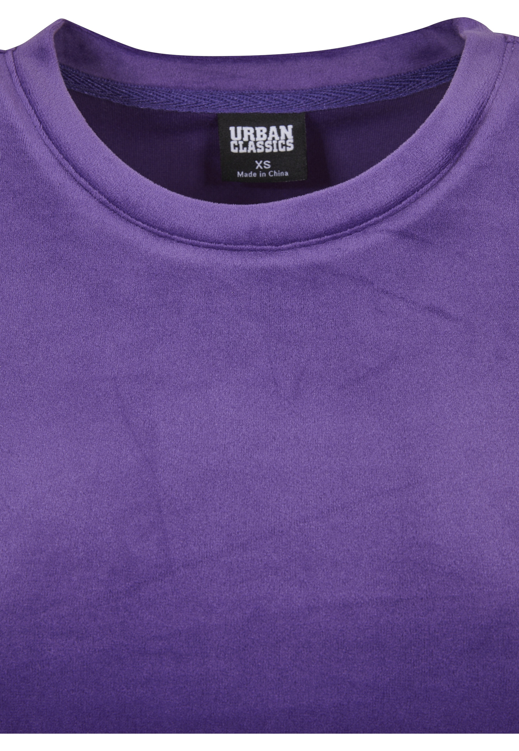 URBAN CLASSICS Kurzarmshirt »Urban Classics Damen Ladies Short Velvet Tee« 1 Stk.