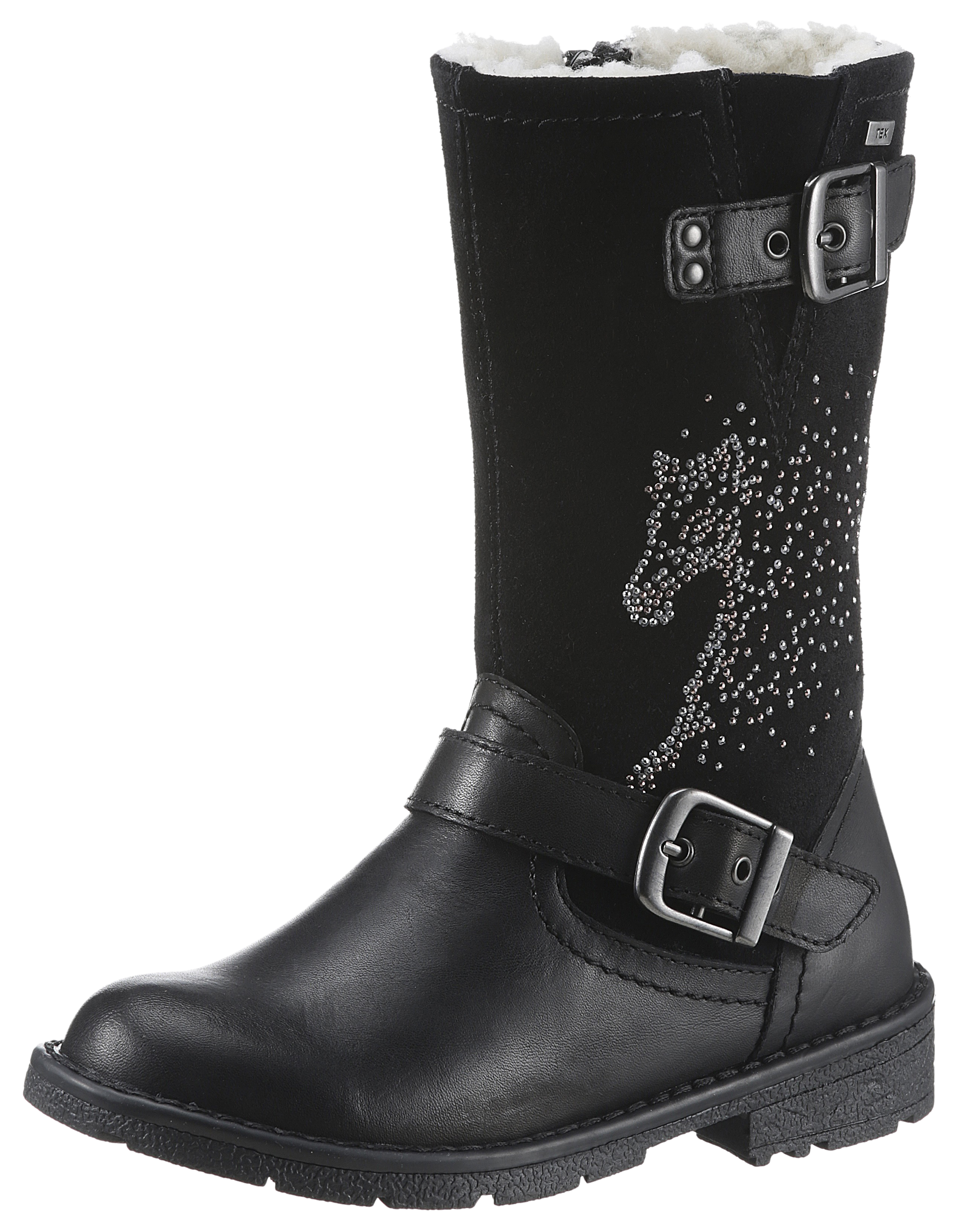 Winterstiefel »HEIDI-TEX WMS: weit«, mit Pferdemotiv aus Strass-Steinchen