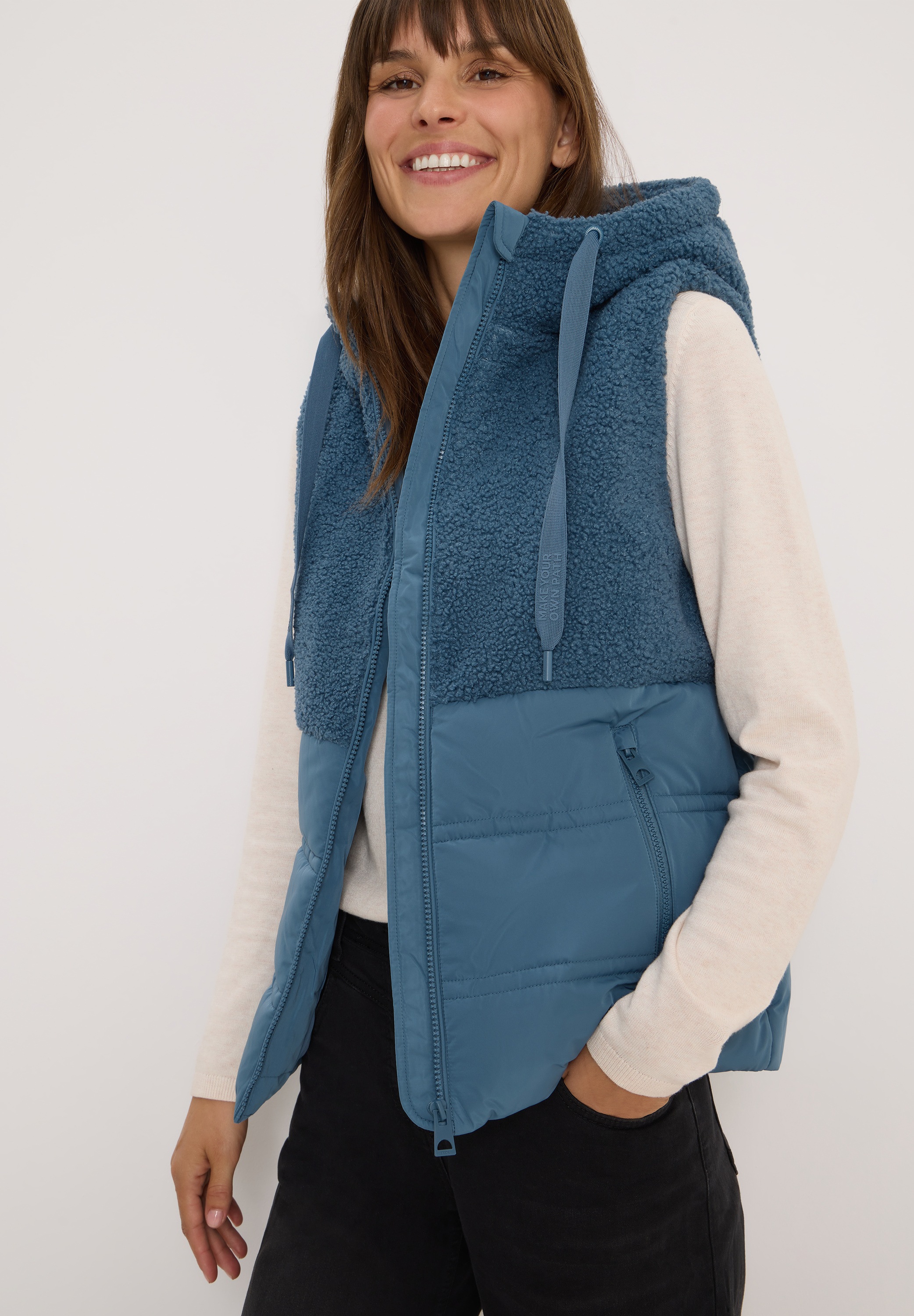 Cecil Fellweste mit Stehkragen günstig online kaufen