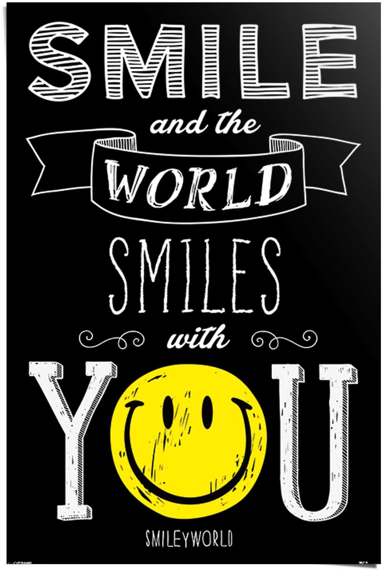 Reinders Poster "Smiley world smiles with you" 1 Stk. tlg. günstig online kaufen
