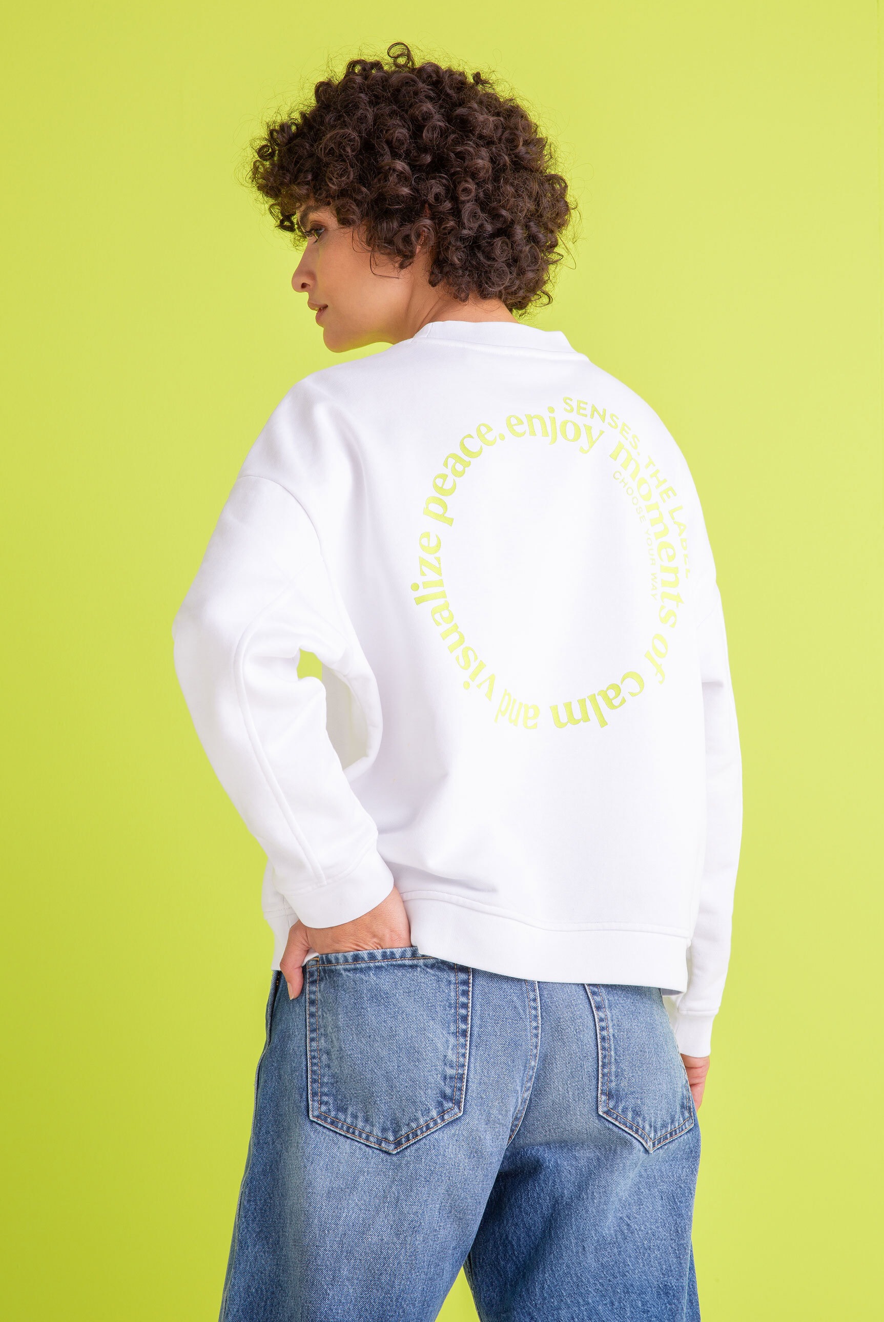 SENSES.THE LABEL Sweater, mit überschnittenen Schultern