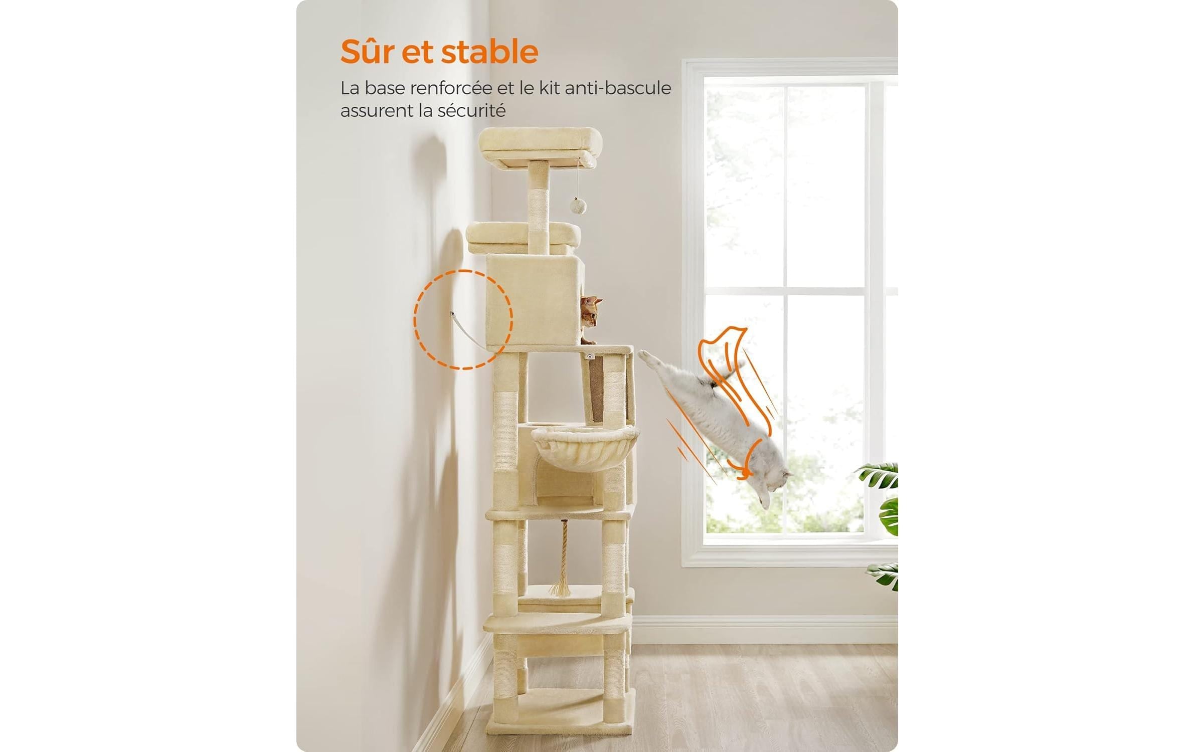 FEANDREA Kratzbaum »sandbeige 60 x 50 x 206 cm« 206 cm hoch