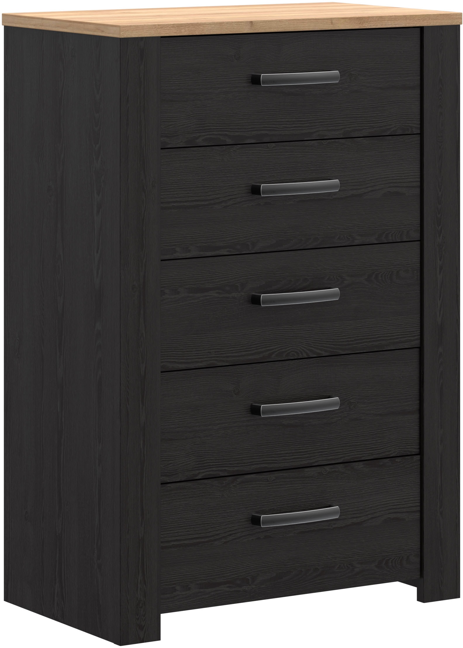 FORTE Kommode »Bohol« B/H/T71,7/106,2/42 cm, 5 Schubkästen, Landhaus