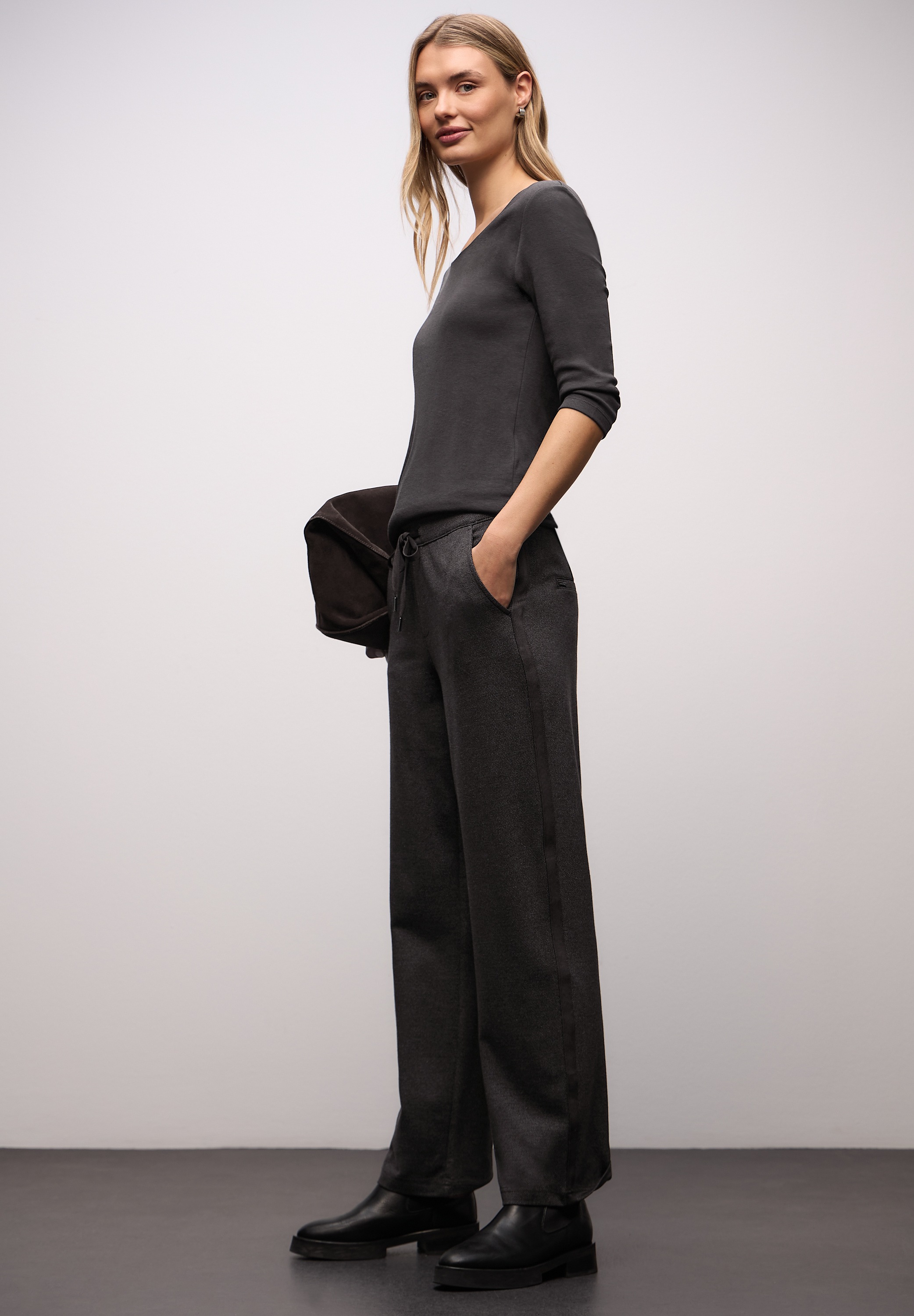 STREET ONE 3/4-Arm-Shirt »Style Pania« im Basic-Style, mit Rundhals