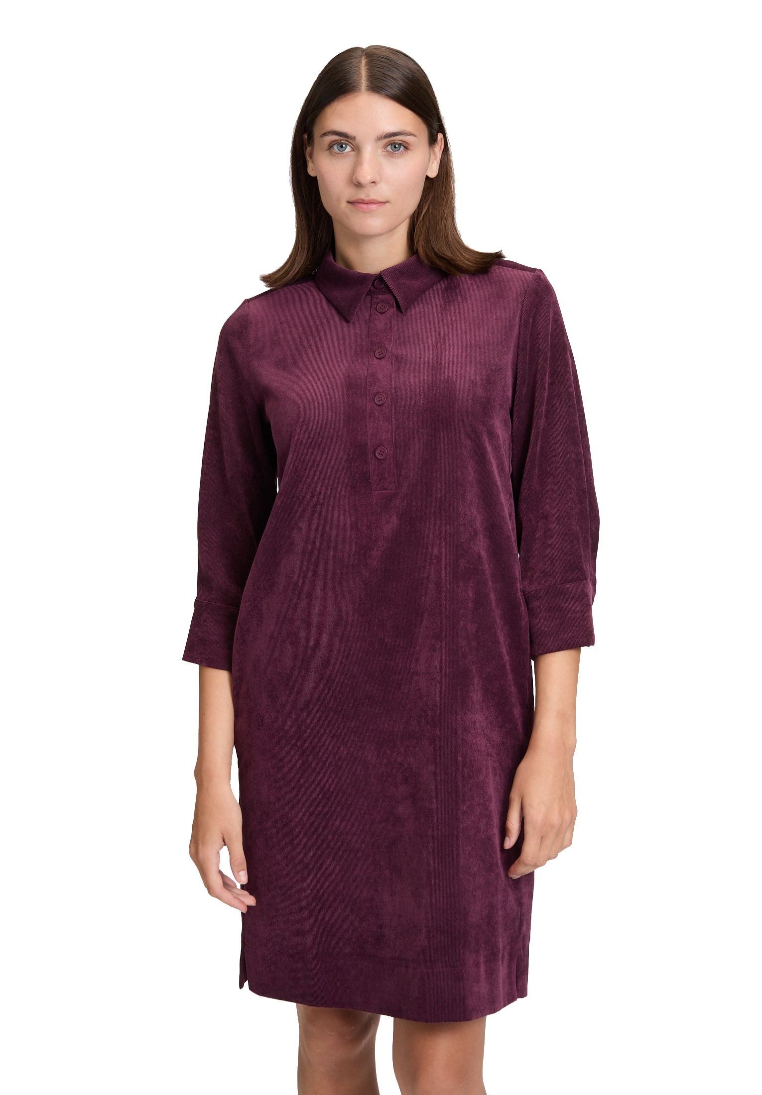 Betty&Co Druckkleid "Damen mit Kragen" Nahttasche günstig online kaufen