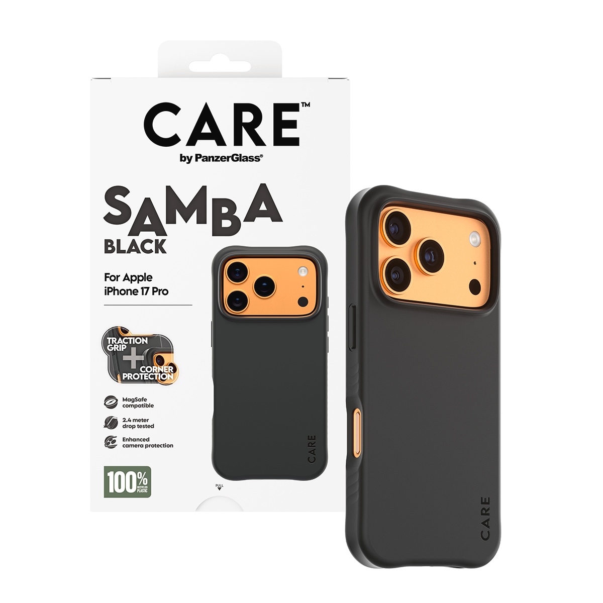CARE by PanzerGlass Handyhülle »Samba MagSafe Case für Apple iPhone 17 Pro« Apple iPhone 17 Pro Backcover, Schutzhülle, Handyschutzhülle, Case, Schutzcase, stoßfest