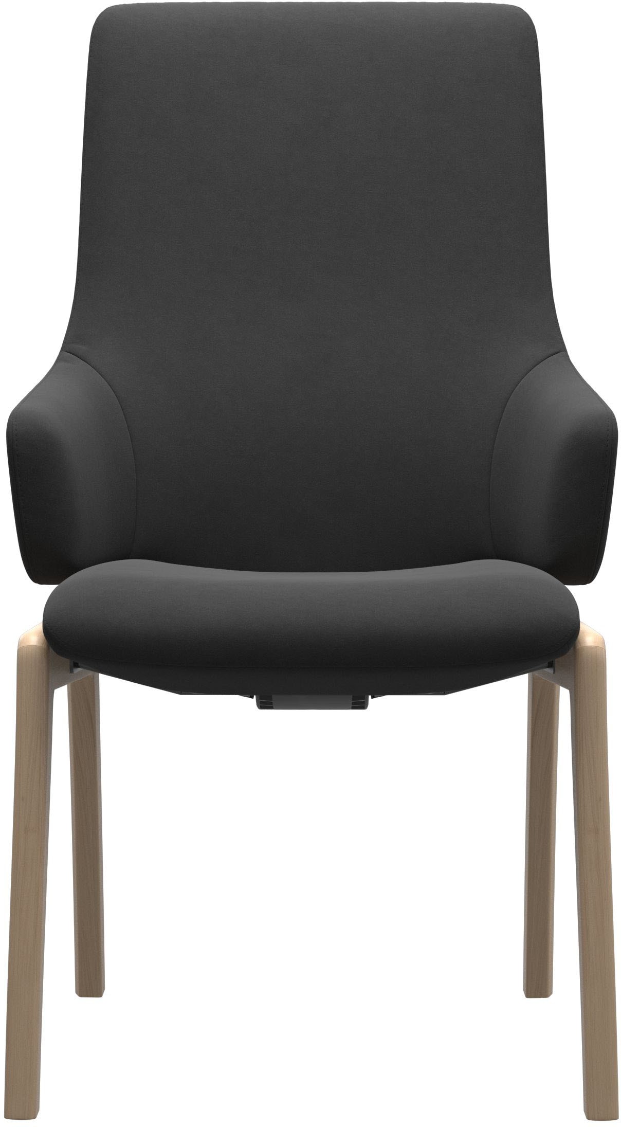 Stressless® Polsterstuhl »Laurel«, Microfaser DINAMICA, High Back mit Armlehne, Größe L, mit abgerundeten Beinen in Eiche