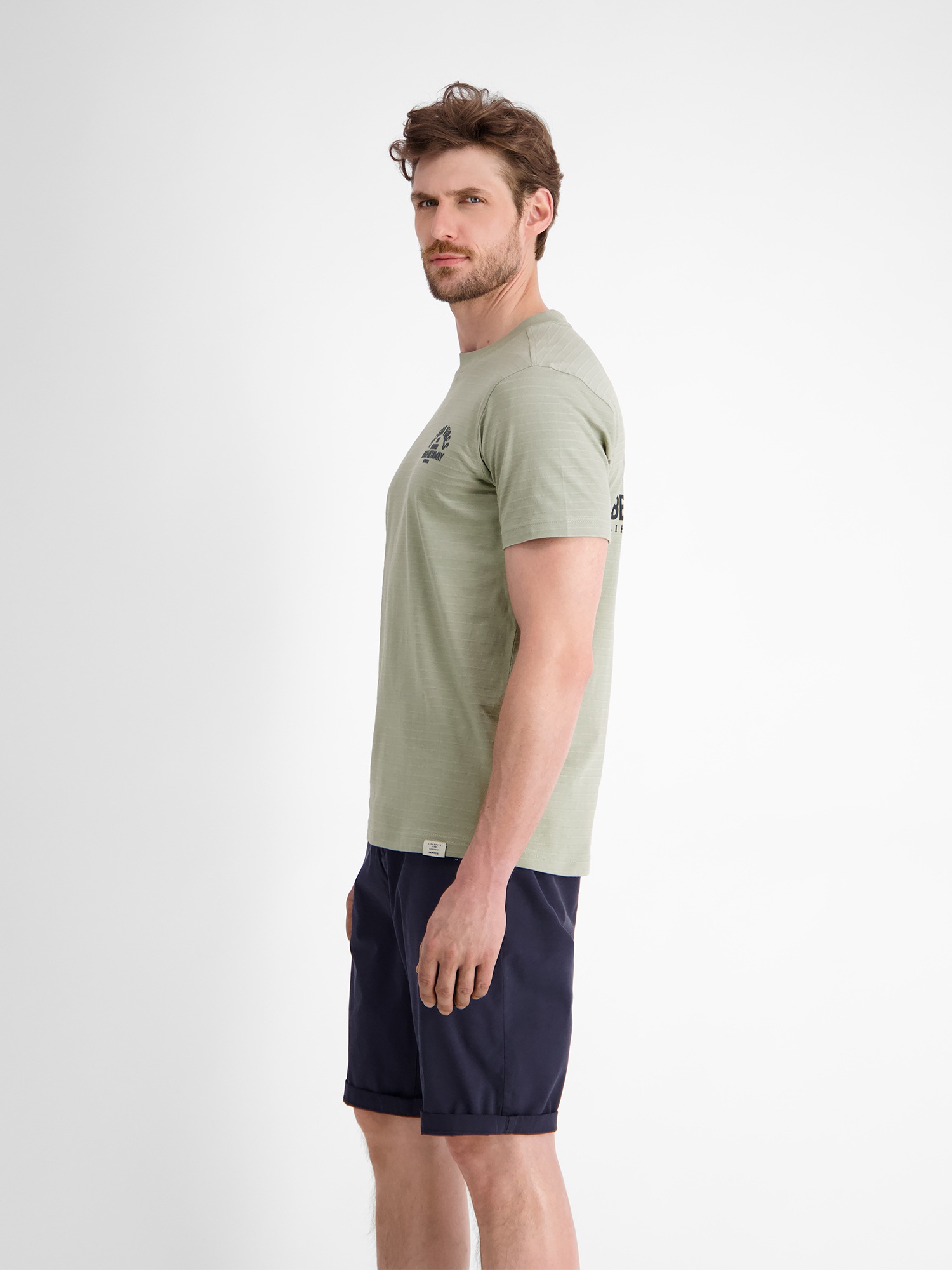 LERROS T-Shirt "LERROS Gestreiftes T-Shirt mit Front und Backprint" günstig online kaufen