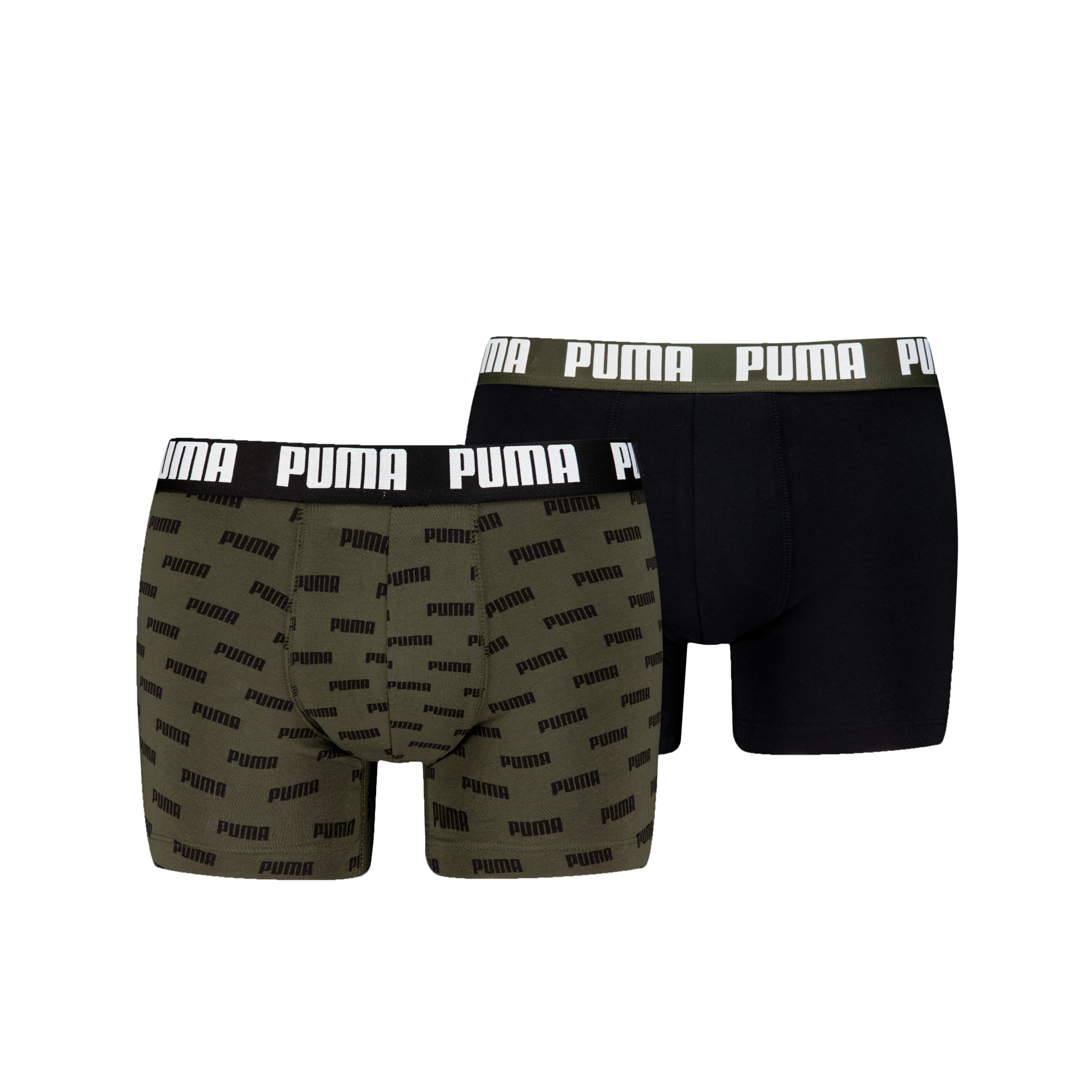 PUMA Boxershorts »PUMA MEN EVERYDAY LOGO PRINT BOXERS 2P« Packung, 2er Pack,  1x uni und 1x allover Logodruck