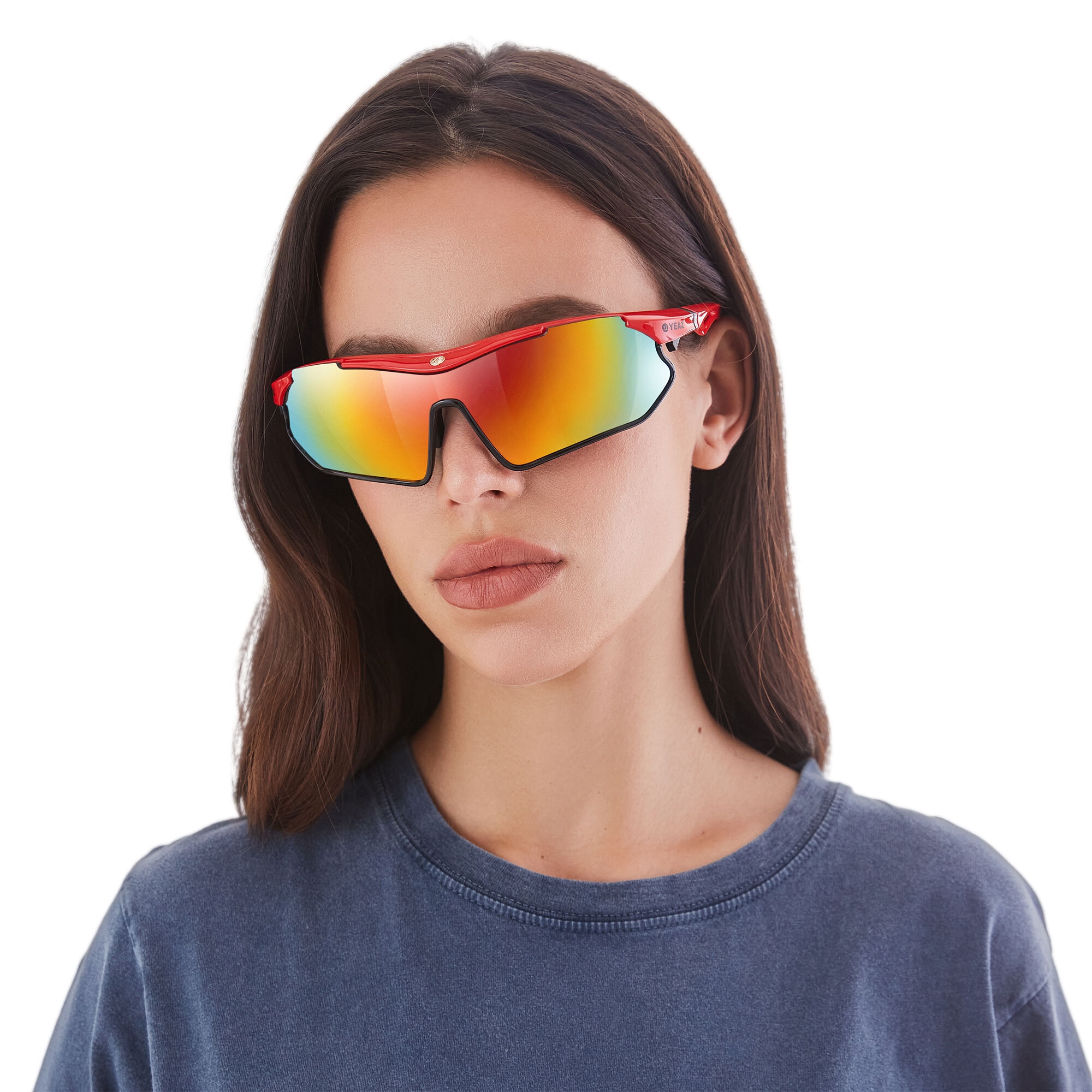 YEAZ Sportbrille »Sport-Sonnenbrille rot/schwarz/rot SUNRAY«