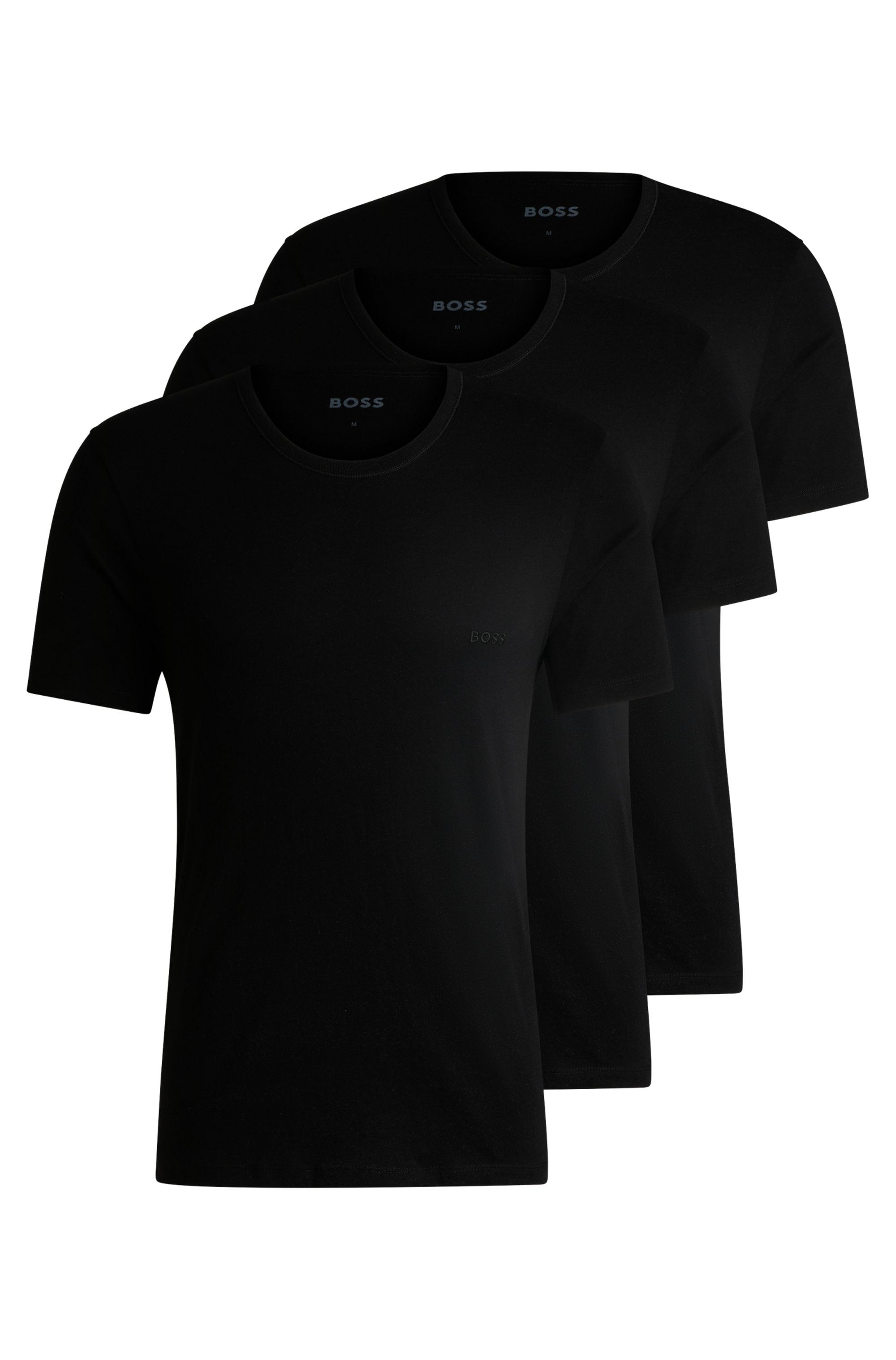 BOSS T-Shirt »Rundhals BOSS ONE x David Beckham«, (Packung, 3 tlg., 3er-Pack), mit dezentem BOSS Logo-Print