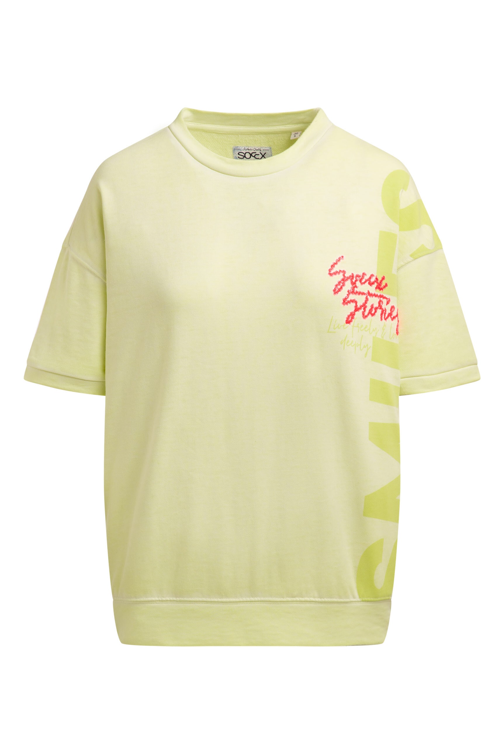 SOCCX Sweater , mit Ausbrenner-Effekten
