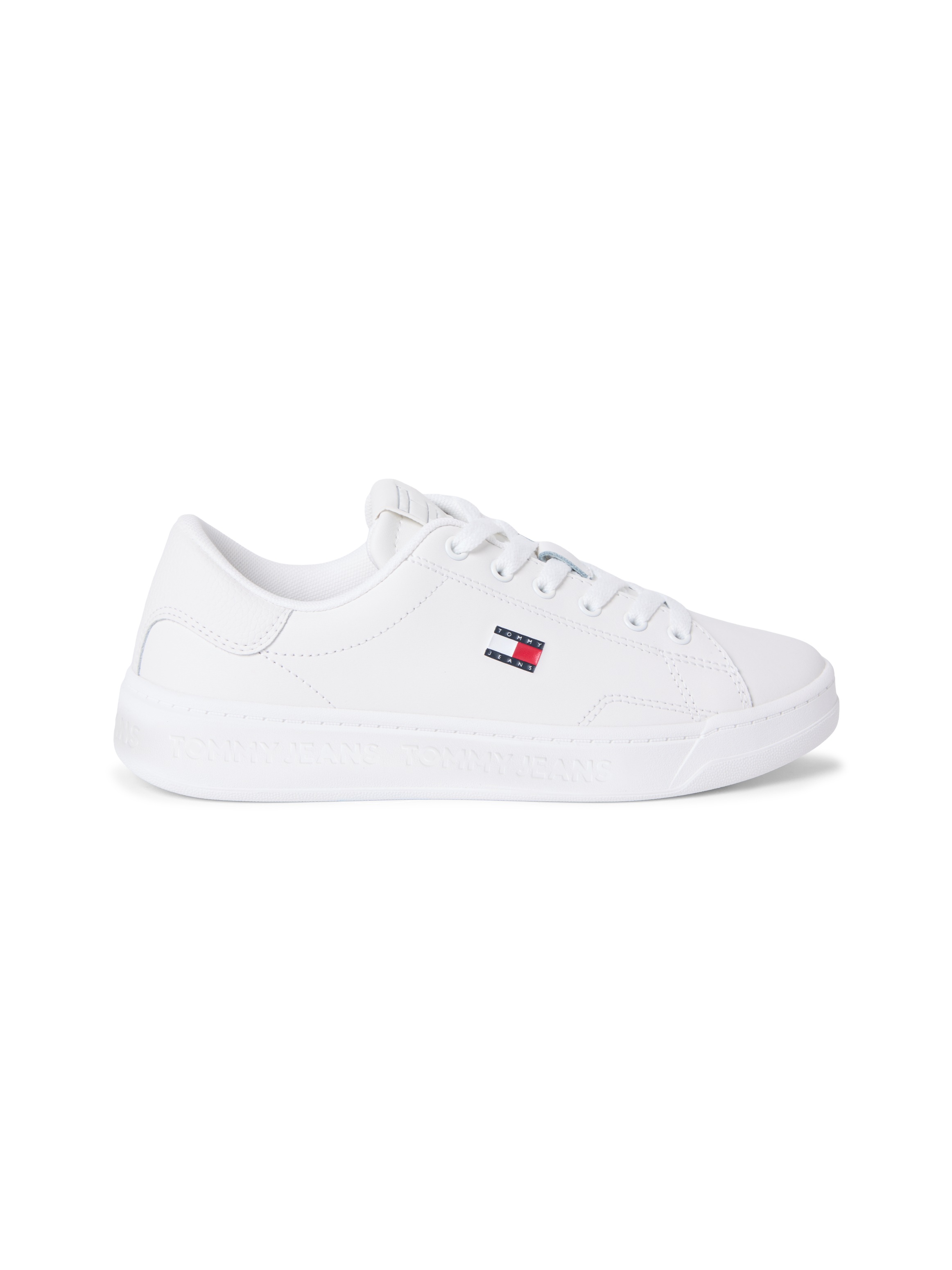 Tommy Jeans Plateausneaker »TJW SCRIPT CUPSOLE«  Freizeitschuh, Halbschuh, Schnürschuh mit seitlicher Logoflagge
