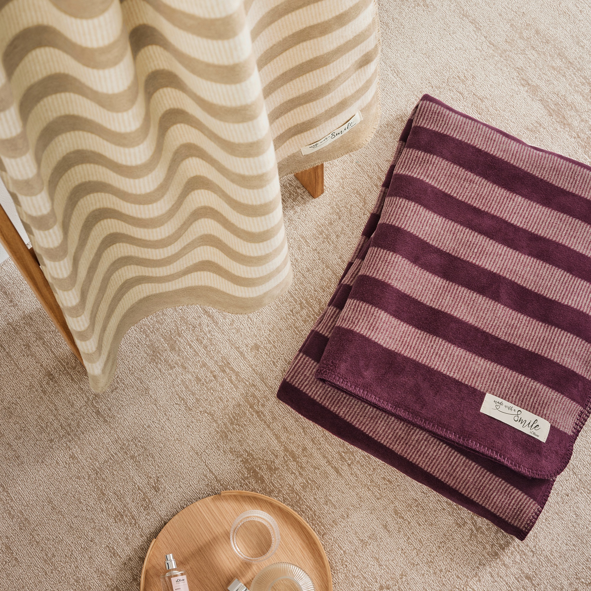 Thumbnail - IBENA Wohndecke "Wohndecke s.Oliver" in zeitlosem Streifen-Look