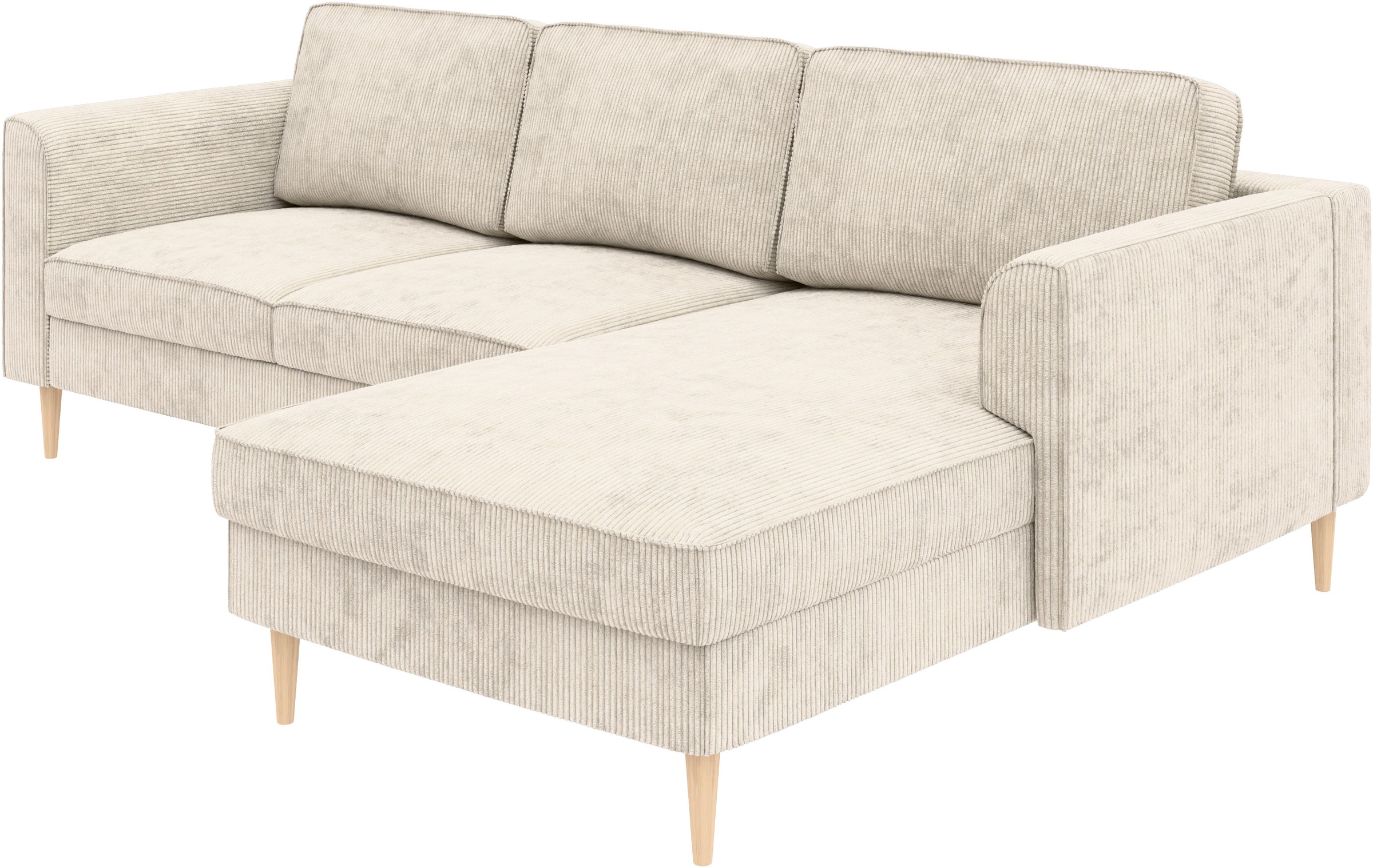 Home affaire Ecksofa »Booster Couch wahlweise mit Schlaffunktion und Bettkasten-auch in Cord«, Recamiere beidseitig montierbar, Sofa in L-Form, 232 cm