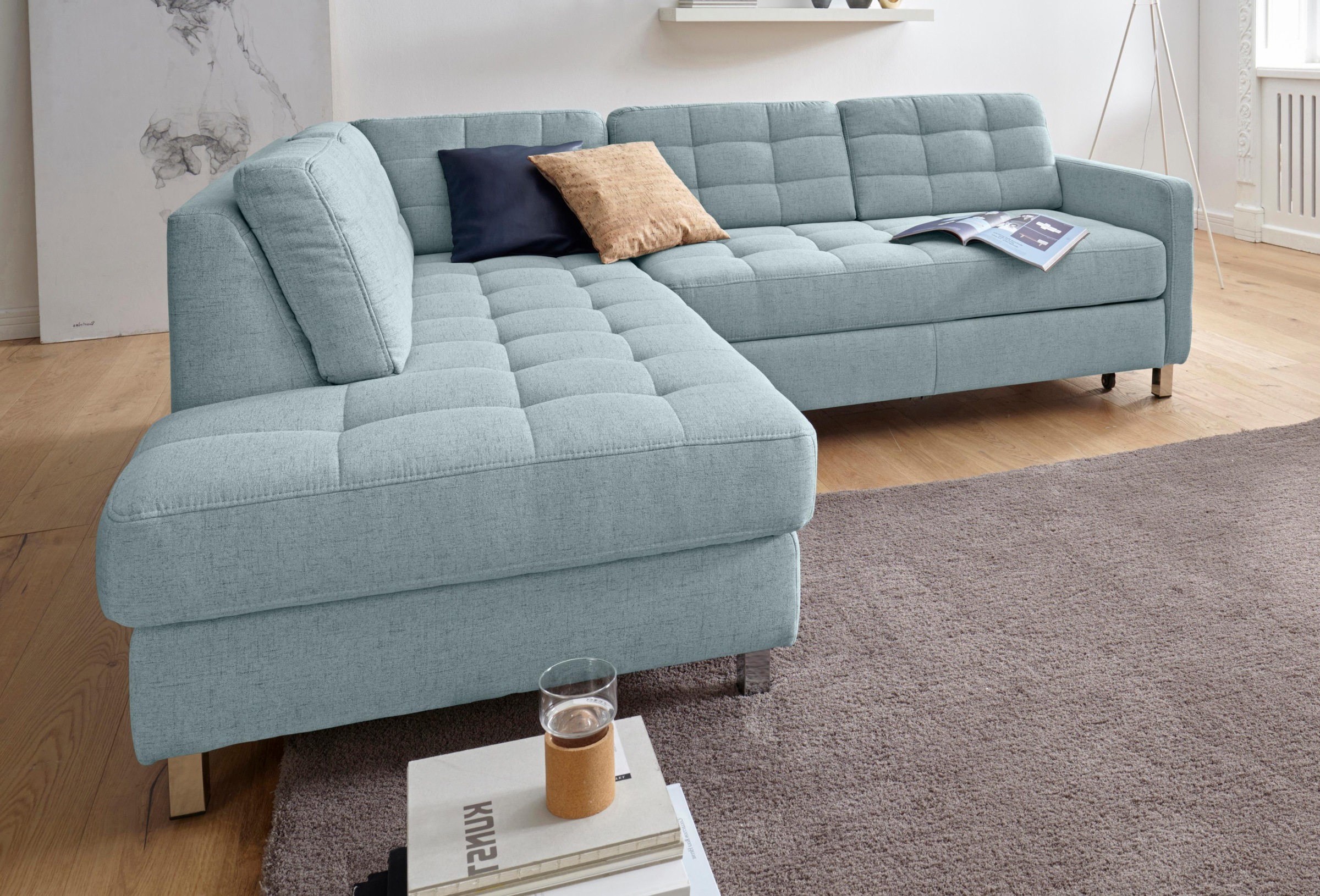 sit&more Ecksofa »Picasso L-Form«, wahlweise mit Bettfunktion und Bettkasten