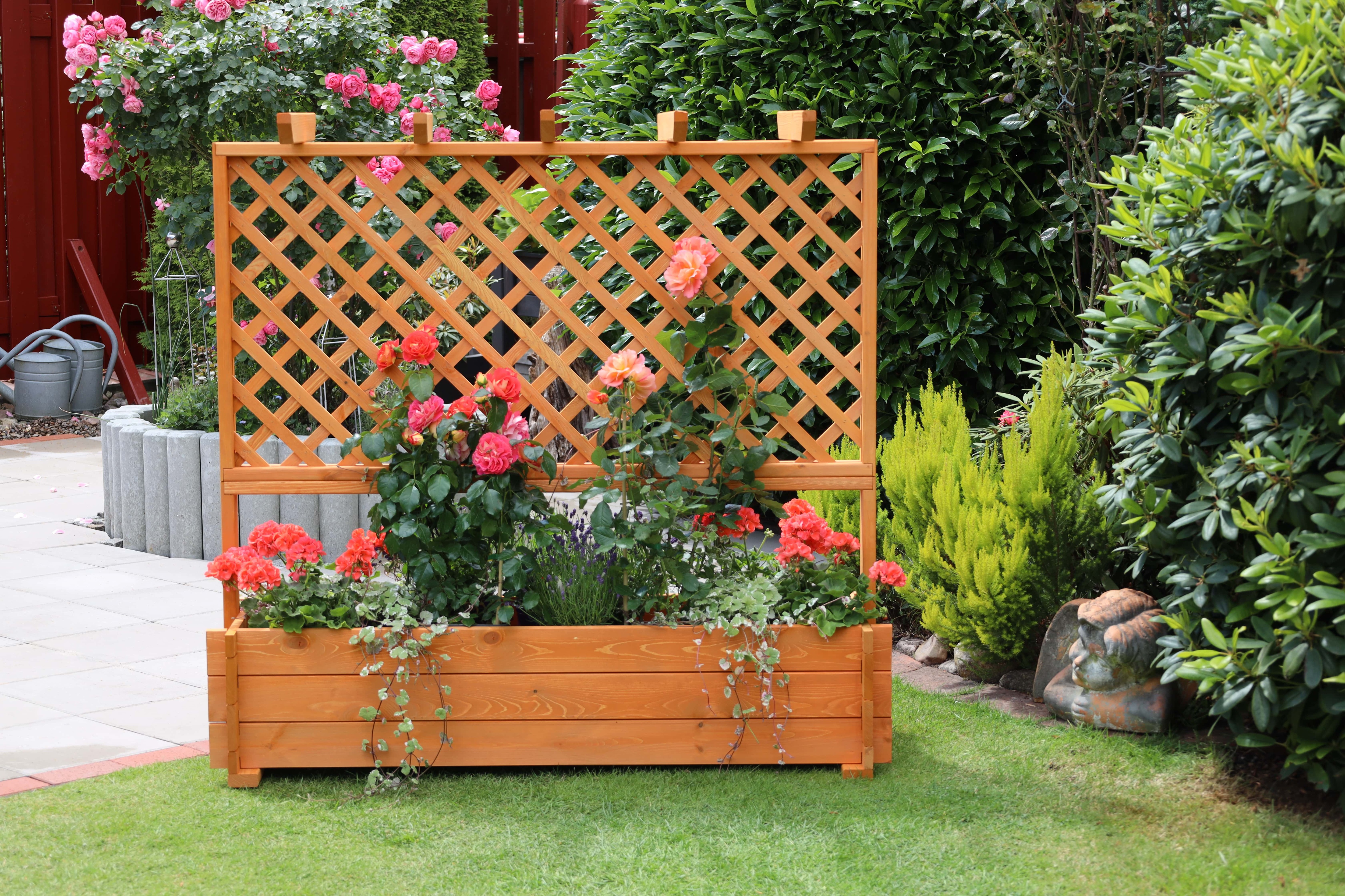 Thumbnail - promadino Spalier, Pergola mit Pflanzkasten, BxTxH: 140x65x140 cm
