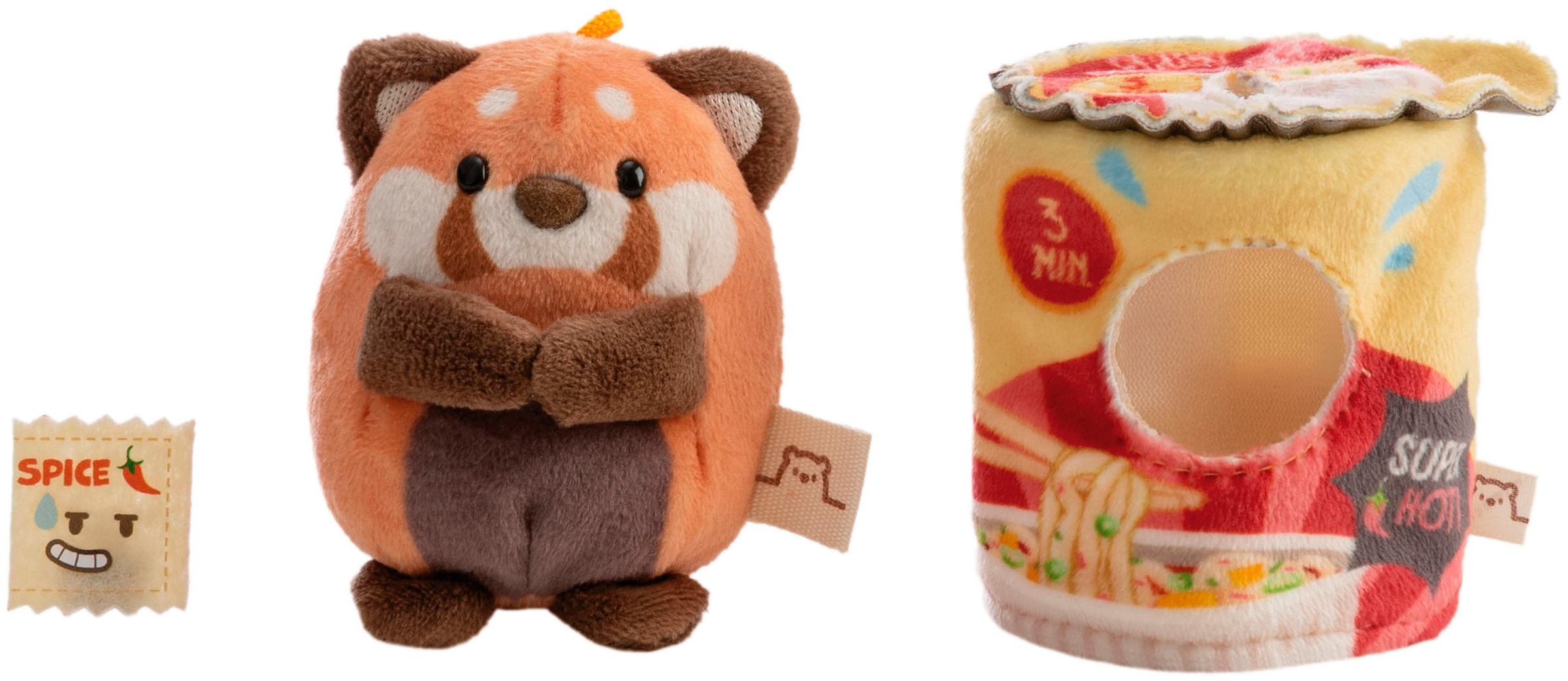 Nici Kuscheltier »mymochi, Set roter Panda Akai 8cm mit Gewürz & Instant-Nudel Kostüm« in Geschenkbox