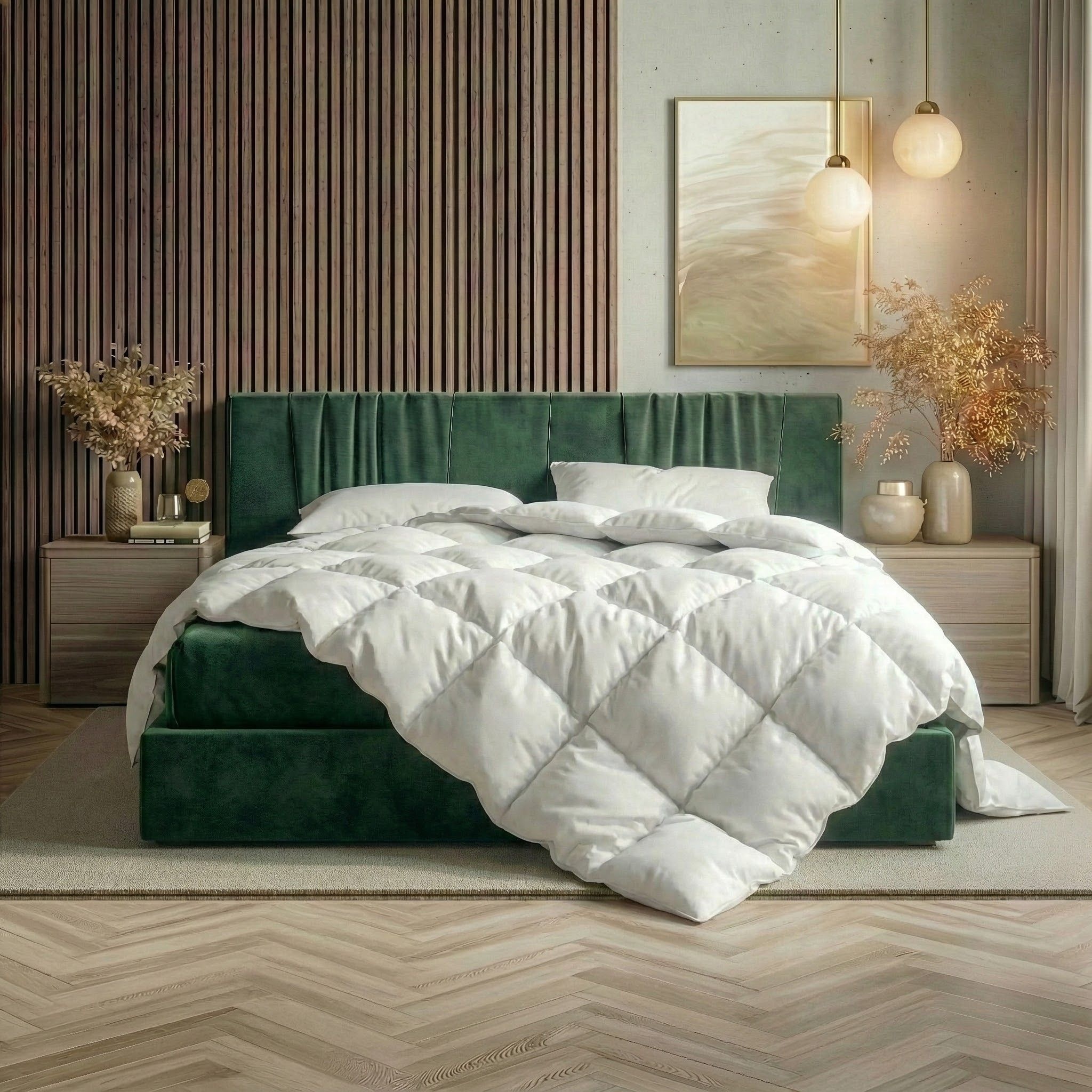 RIBECO 1100000002199 »Laram, Bettdecken für Sommer oder Winter, Made in Germany« leicht Füllung 90 % Federn, 10 % Daunen 1 Stk. tlg. Super Preis-Leistung, Bettdecke 135x200 cm oder 155x220 cm, Decke