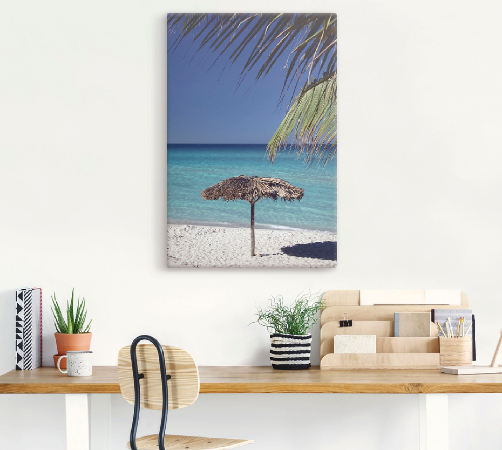 Artland Wandbild Sonnenschirm Am Strand Amerika 1 St Bestellen Baur