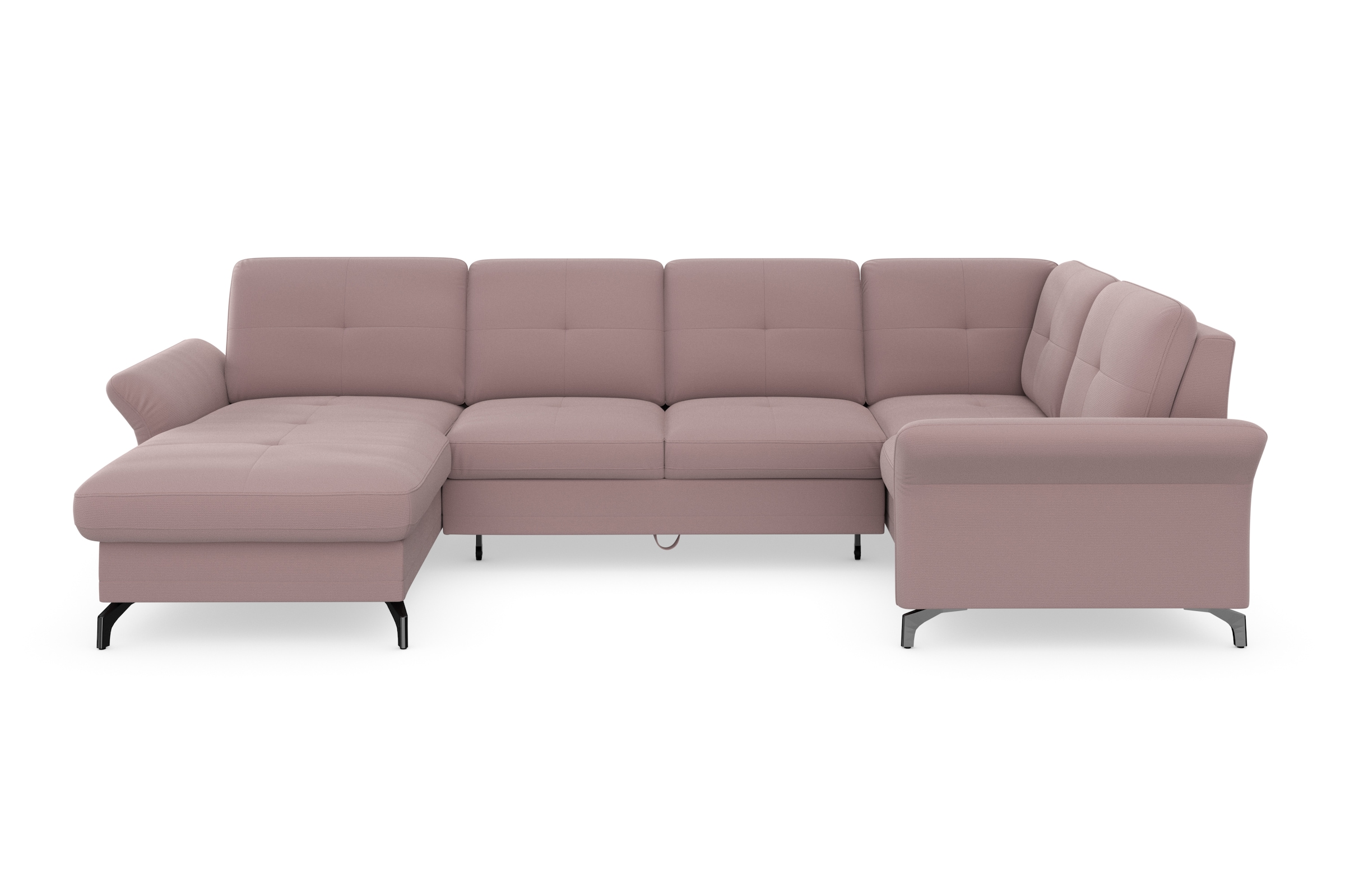 Home affaire Wohnlandschaft "Calando U-Form" wahlweise mit Bettfunktion, Be günstig online kaufen