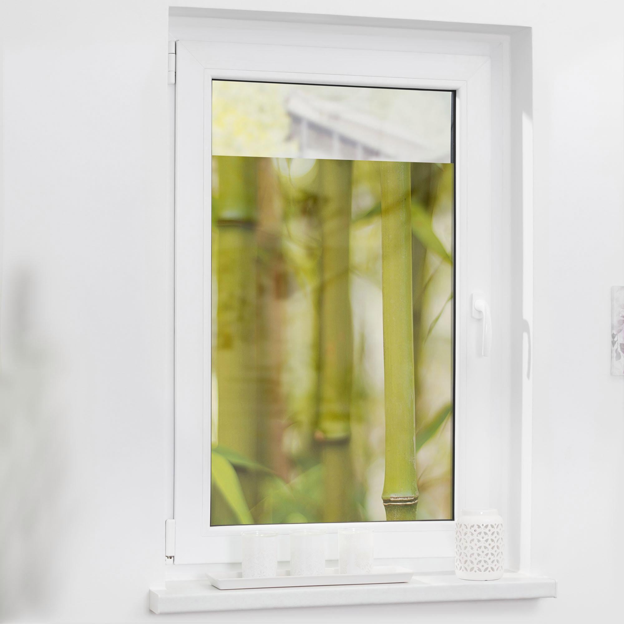 LICHTBLICK ORIGINAL Fensterfolie »Bambus«, 1 St., blickdicht, strukturiertKlebepunkte, selbstklebend, Sichtschutz