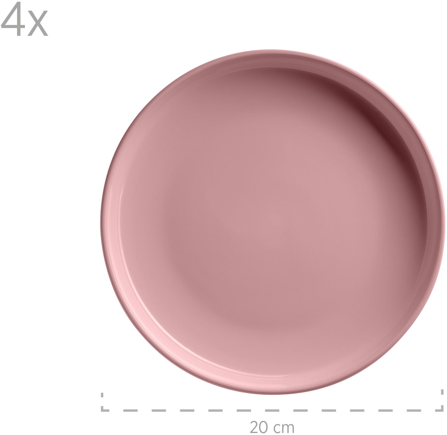 my home Kombiservice »Kosima«, (Set, 16 tlg., je 4 Teller flach, 4 Desserteller, 4 Schüsseln, 4 Kaffeebecher), 16 Teile, Geschirrset für 4 Personen