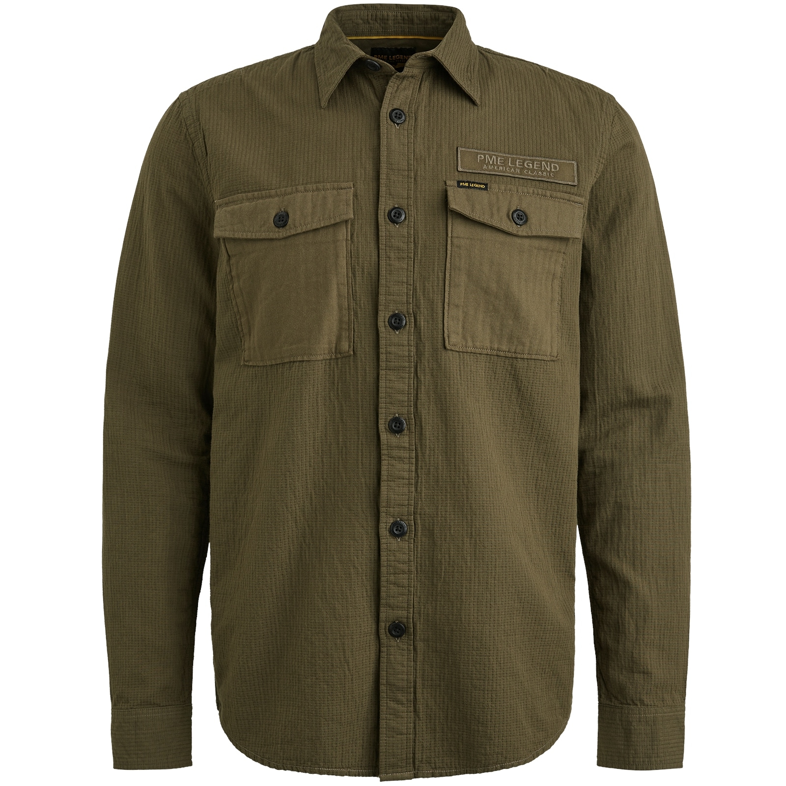 PME LEGEND Langarmhemd, mit Logo Stickerei