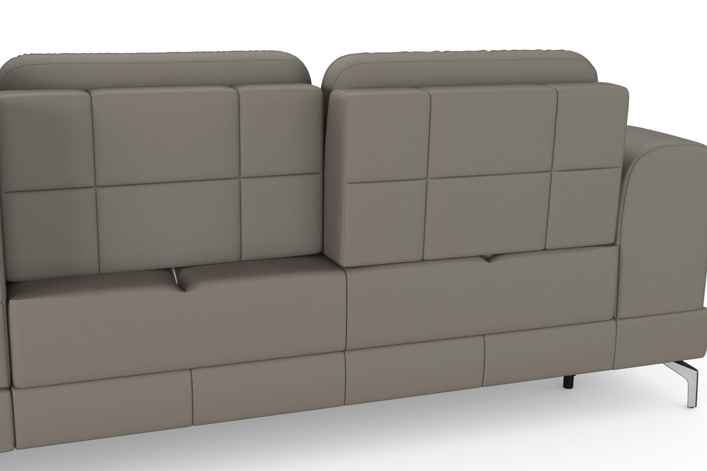Sit & More Bendigo L-Shaped Sectional Sofa Brown Leather 3