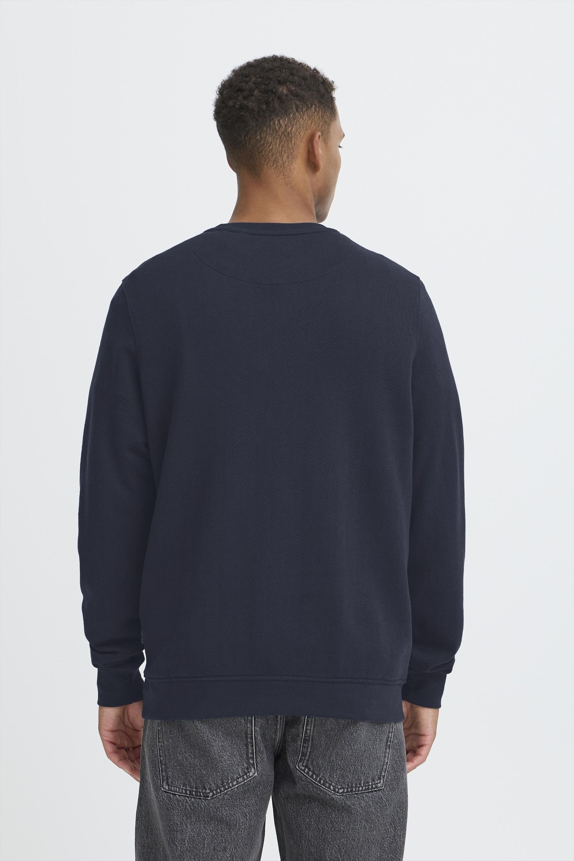 Rundhalspullover BLEND "BHRylan", Herren, Gr. XL, salute, Sweatware, 100% Baumwolle, Strukturmuster, Basic, normal normal, Rundhals, Pullover Rundhalspullover, Lässiger Sweatpullover mit Stickerei 6