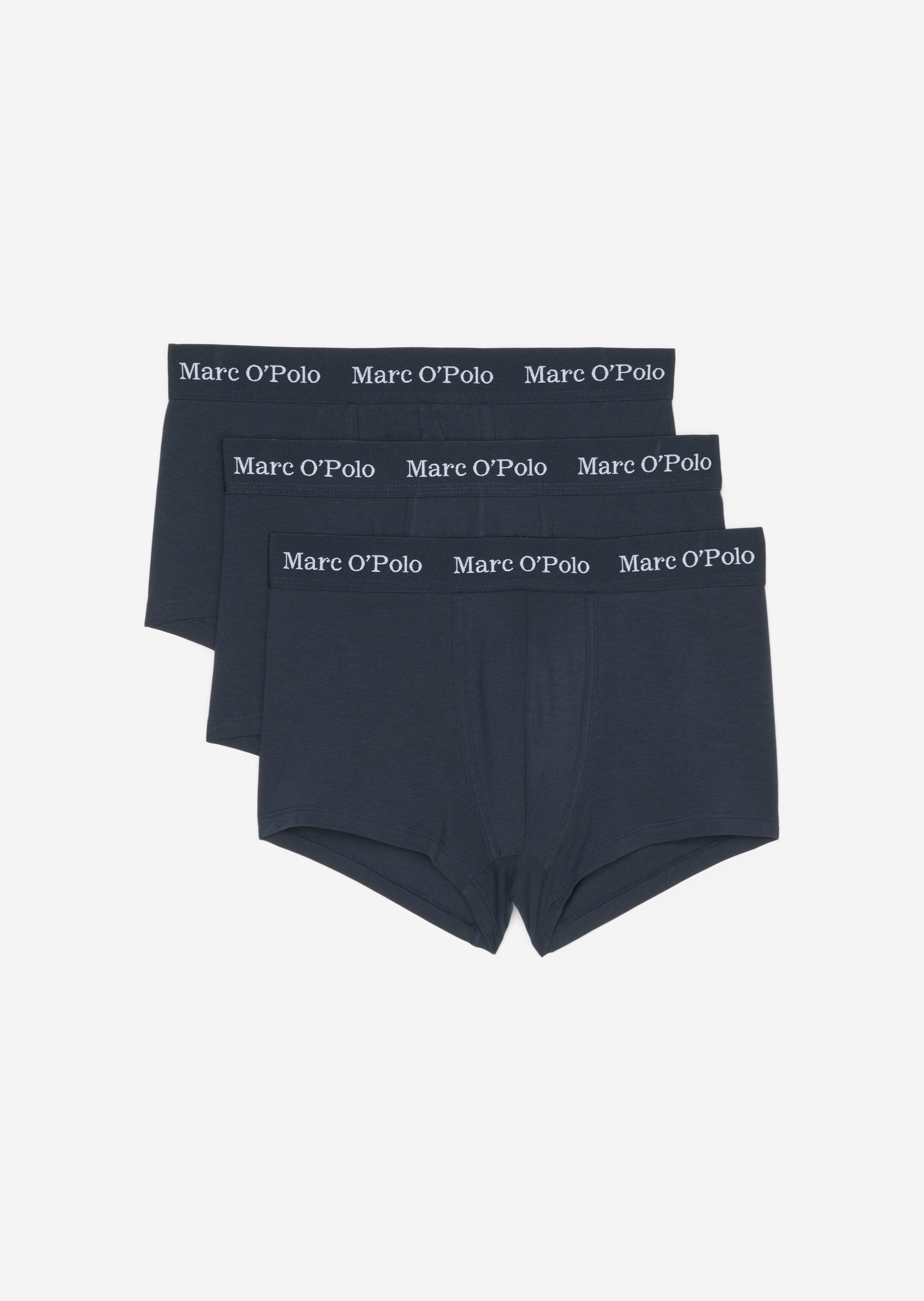 MARC O'POLO Herren Trunk "Essentials", Gr. M, blau, Single Jersey, Obermaterial: 95% Baumwolle, 5% Elasthan, unifarben, Unterhosen, mit markantem