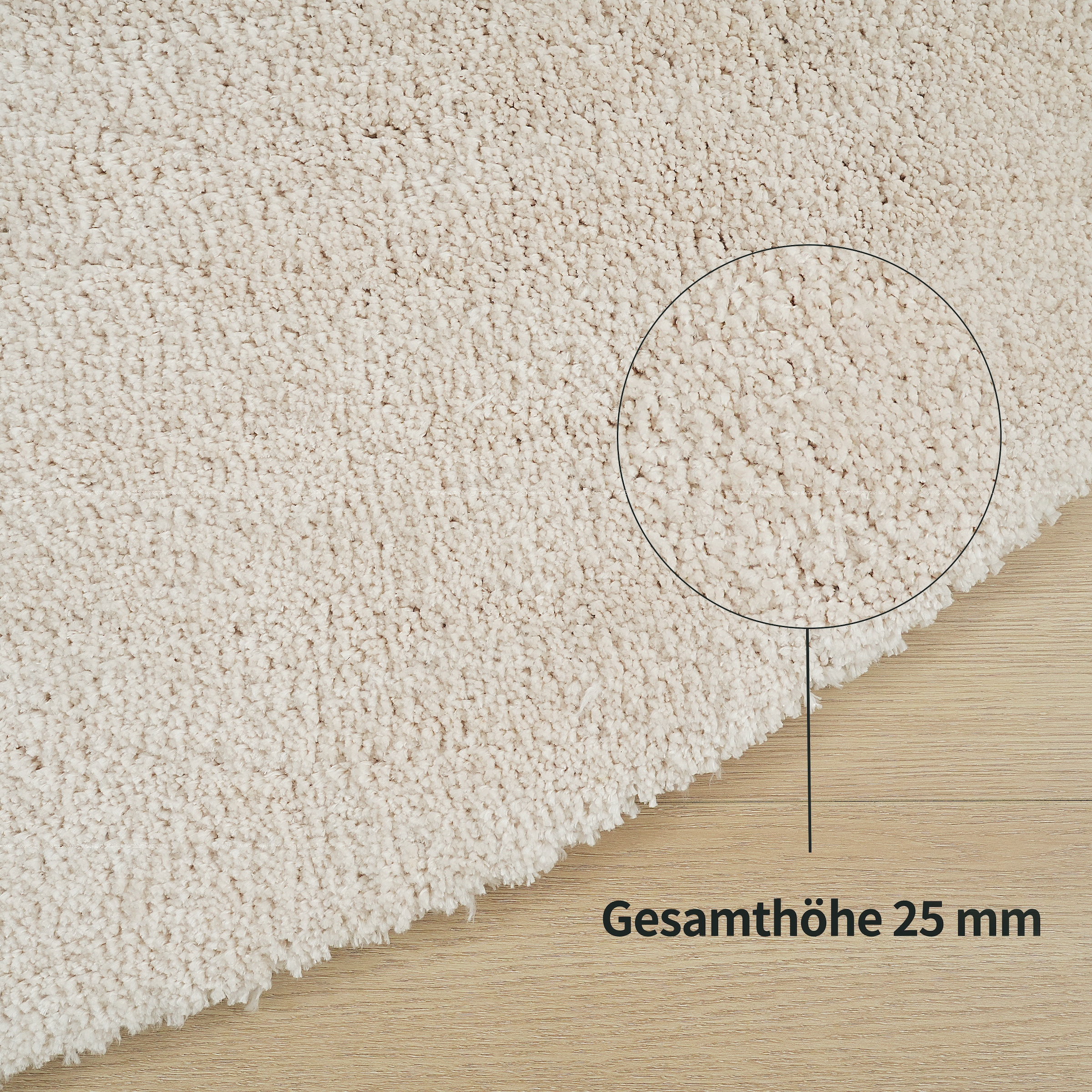 LeGer Home by Lena Gercke Hochflor-Teppich »Halrum, einfarbig,«, organische Form