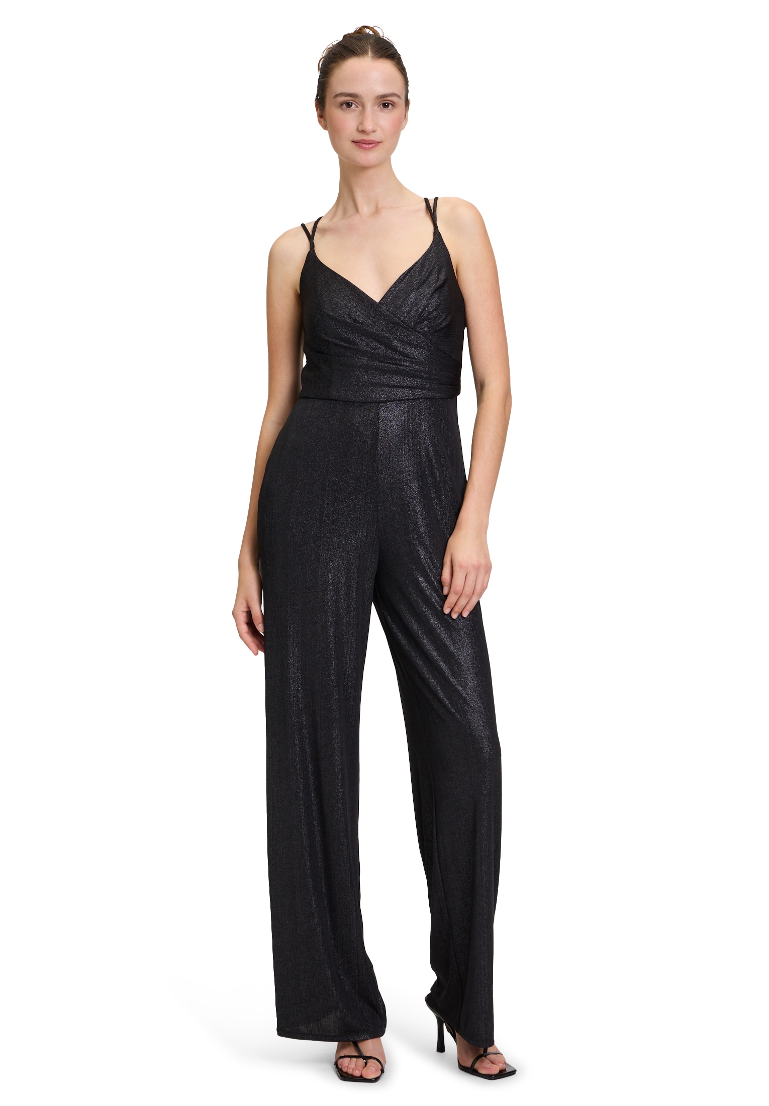 Vera Mont Overall "Vera Mont Jumpsuit mit V-Ausschnitt", (1 tlg.), Materialmix