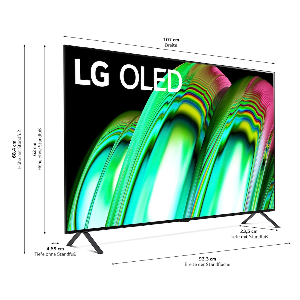 LG OLED-Fernseher »OLED48A29LA«, 121 cm/48 Zoll, 4K Ultra HD, Smart-TV, OLED,α7 Gen5 4K AI-Prozessor,Dolby Vision & Atmos,Single Triple Tuner