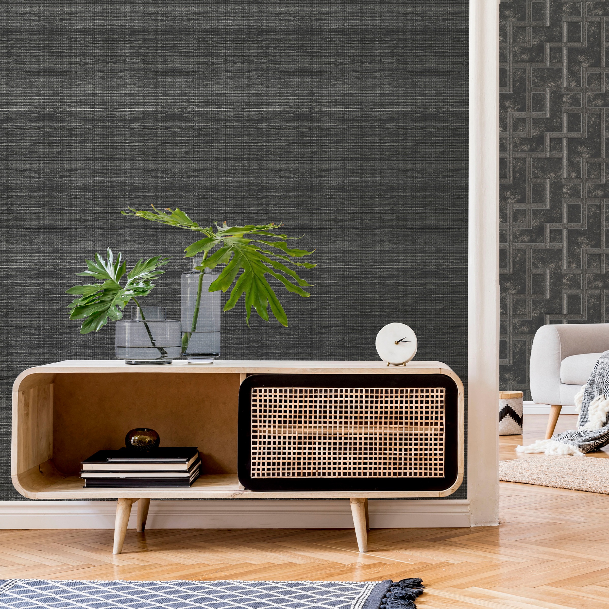 Boutique Vliestapete »Boutique - Vliestapete Gilded Texture Onyx - 10mx52cm«, unifarben mit Farbeinsätzen, Boutique - Vliestapete Gilded Texture Onyx - 10mx52cm