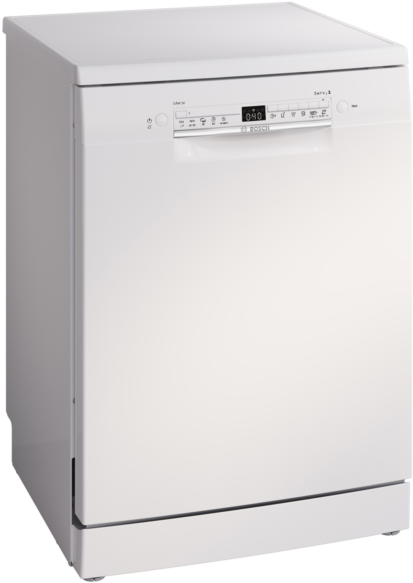 BOSCH Standgeschirrspüler "SMS2HTW08E", B:60cm H:84,5cm T:60cm, weiß, Geschirrspüler, Geräuschreduktion bis zu 30 Minuten dank Silence on demand
