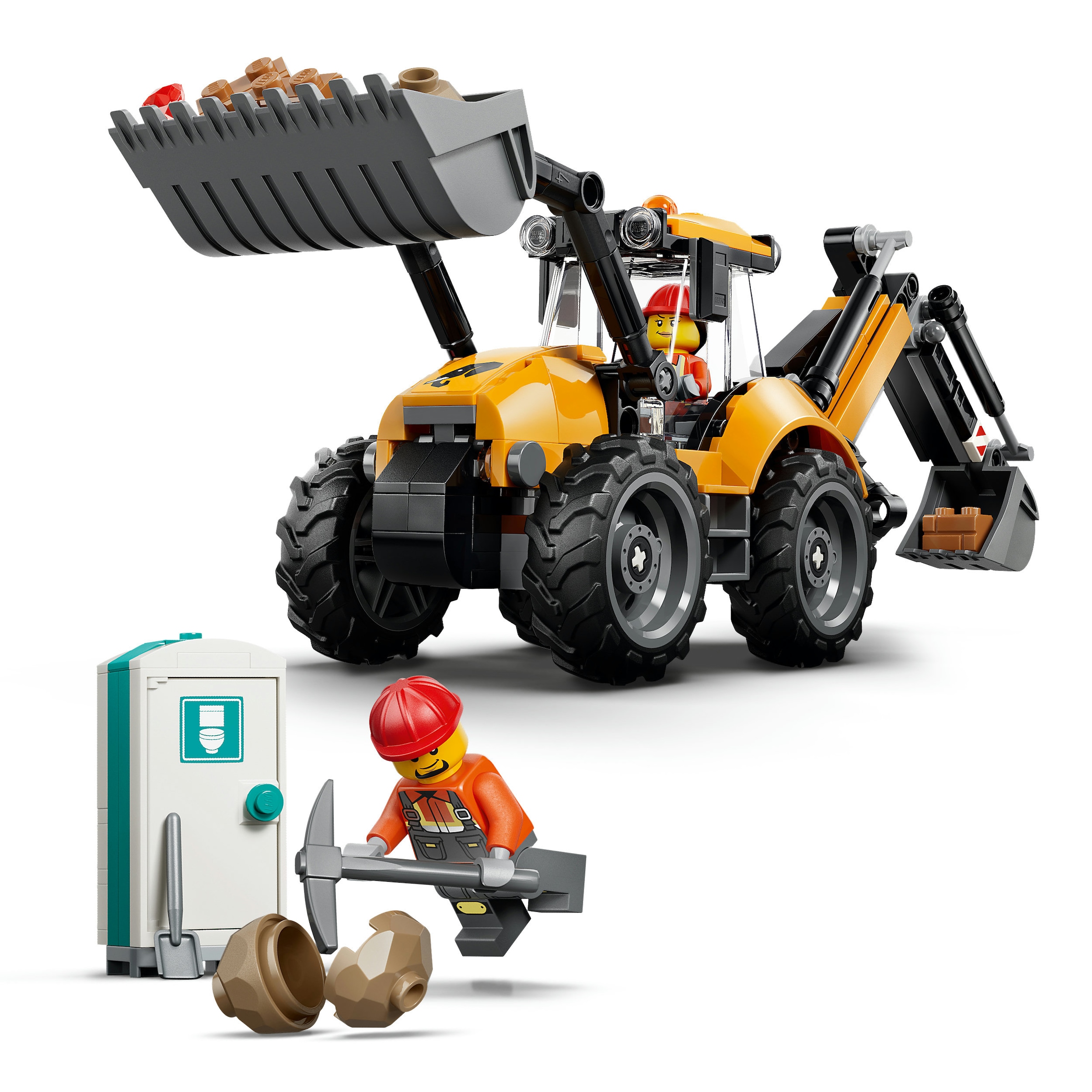 LEGO® Konstruktionsspielsteine »Gelber Baggerlader (60480), LEGO City« Made in Europe