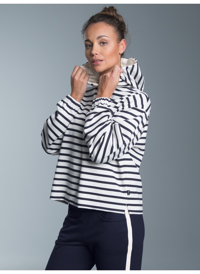 Trigema Kapuzensweatshirt »TRIGEMA Hoodie mit Ringelmuster«