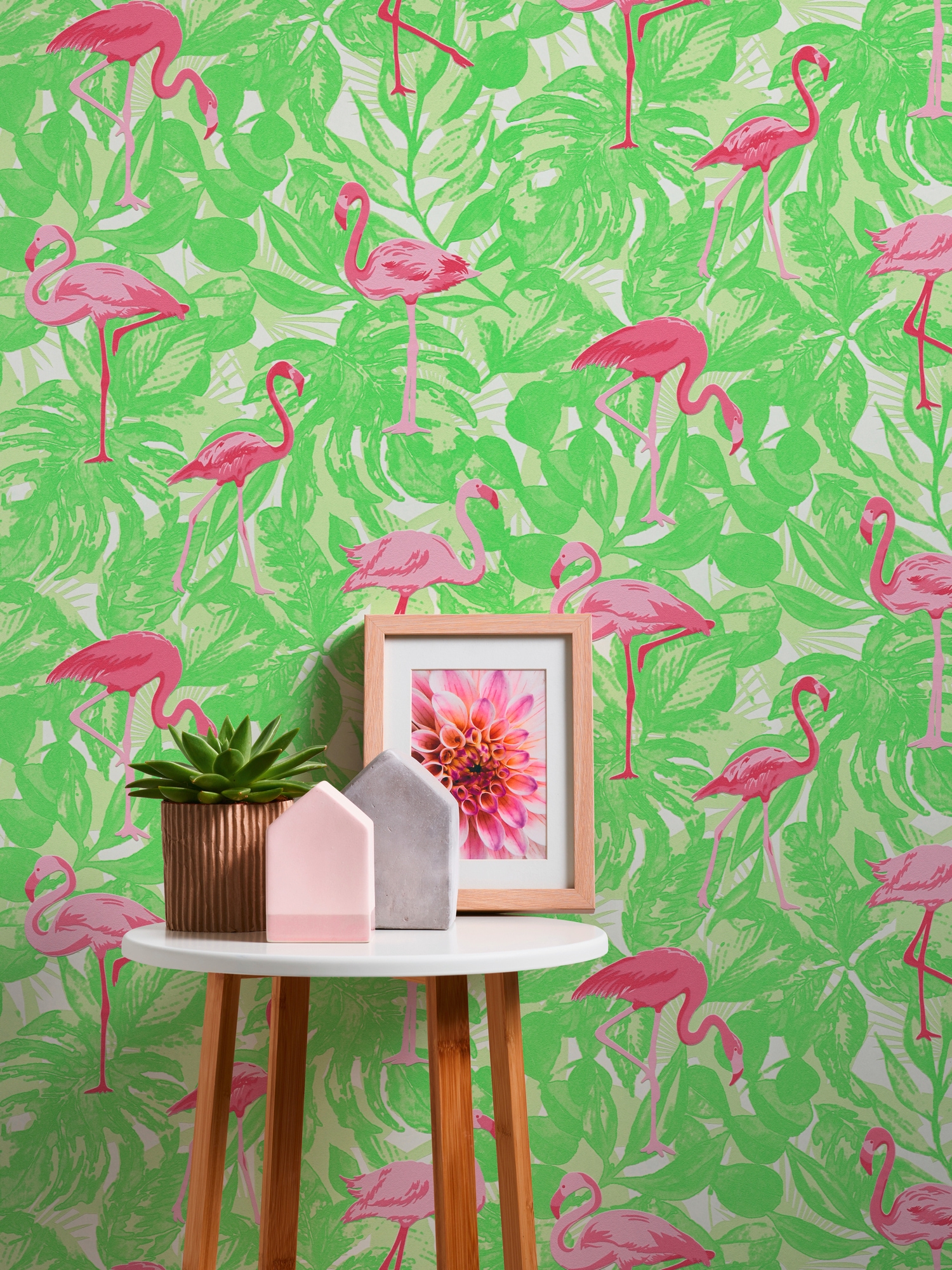 A.S. Création Vliestapete »Boys & Girls 6 mit Flamingos« Wald | botanisch | floral strukturiert Tapete Tiere Tapeten Wohnzimmer Schlafzimmer Küche modern Design Optik