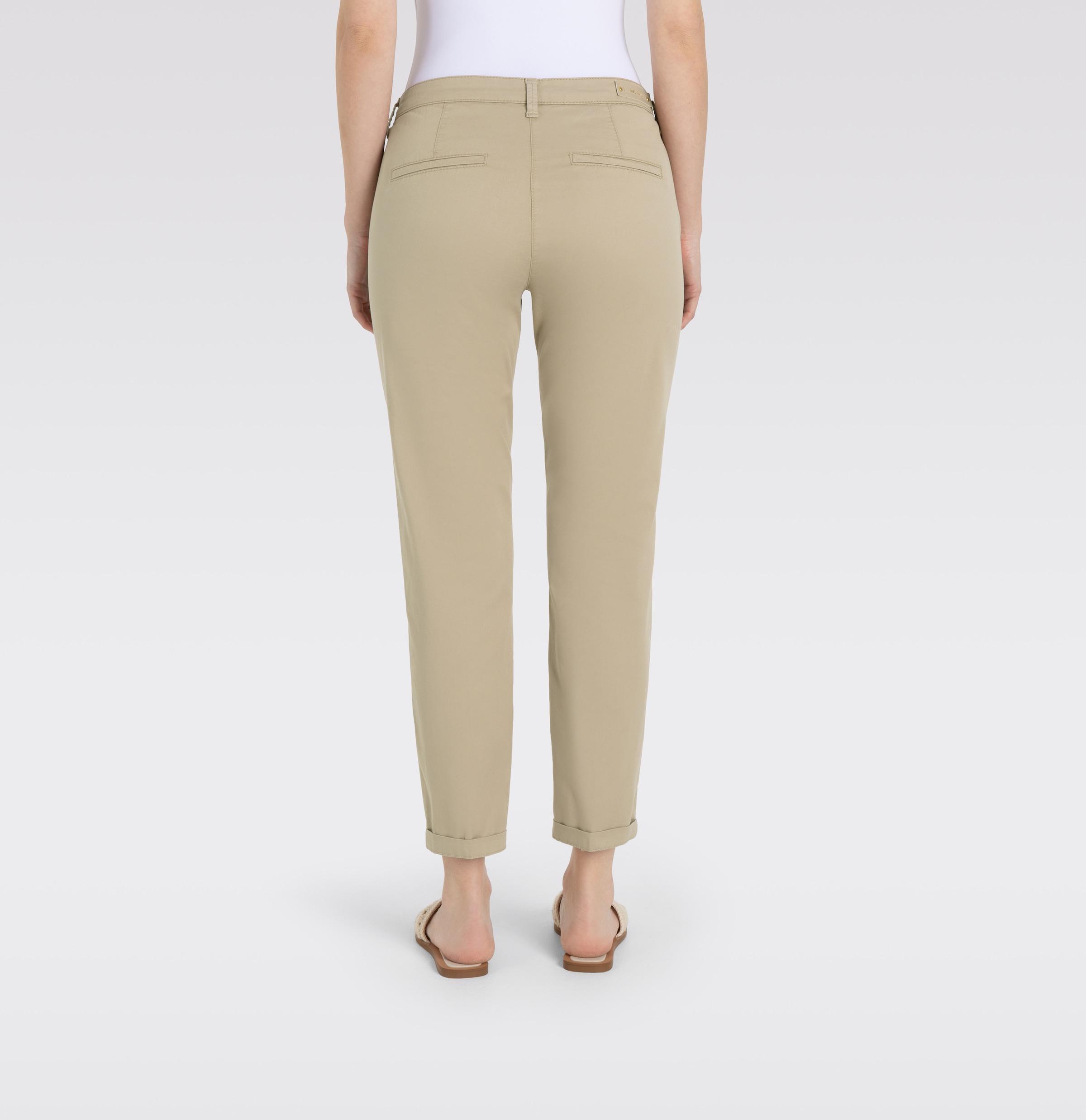 MAC Chinohose »CHINO turn up«, mit dezentem Glanz, elegant und sportiv zugleich