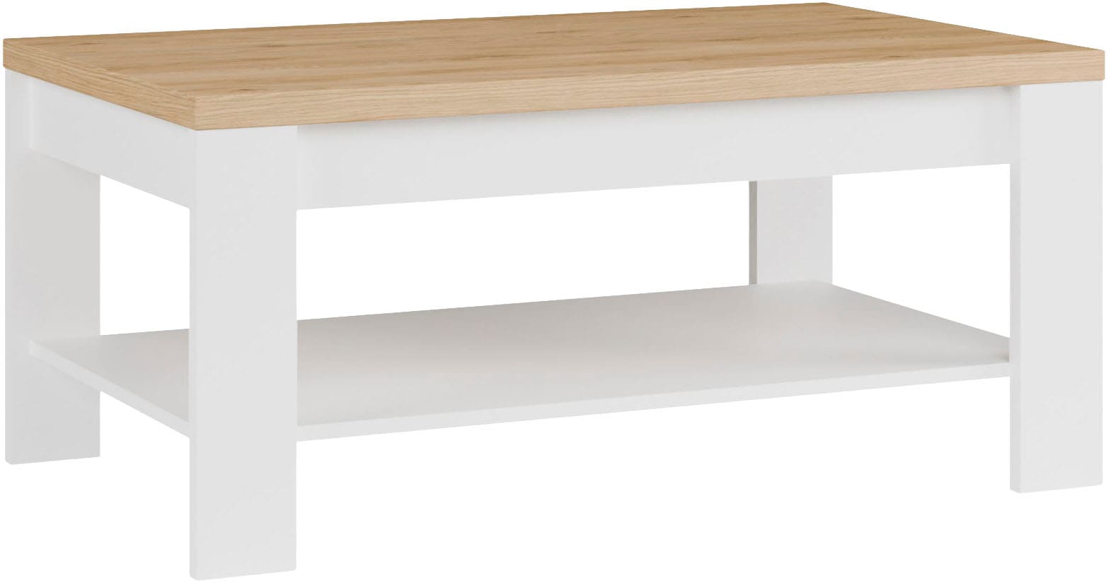 FORTE Couchtisch "Coffee Table, Ablagefäche, zweifarbiges Dekor" B/H/T 100/45,7/60 cm Ablageboden