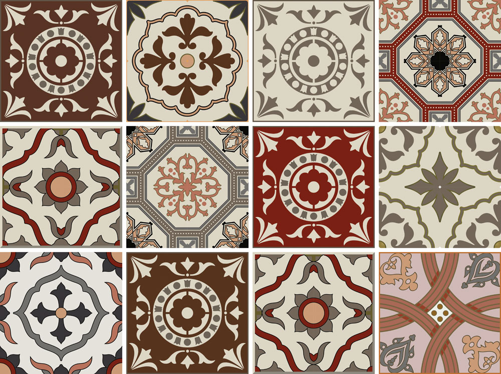 OTTO home Fliesenaufkleber "Ornamente" Stickerfliesen, selbstklebend, Sticker, 12er Set