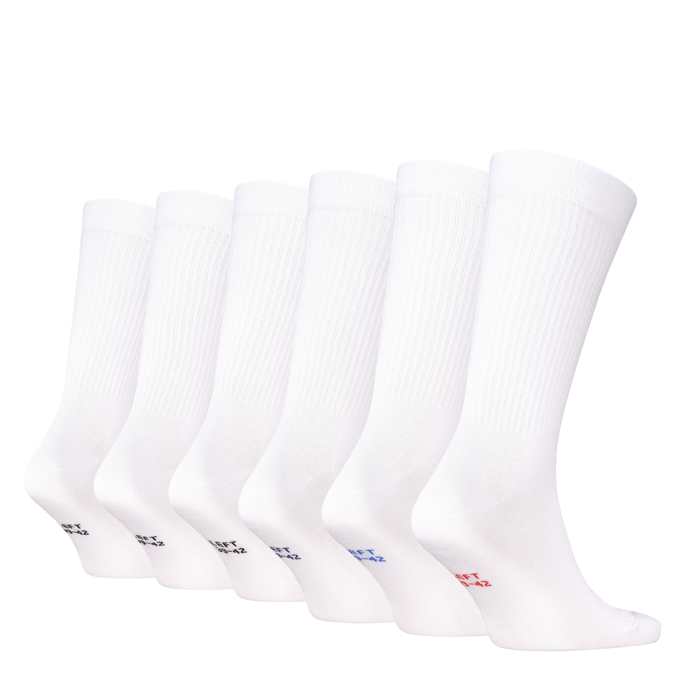 PUMA Socken 6 Paar tlg. mit Rippenbündchen, Logo und Schriftzug