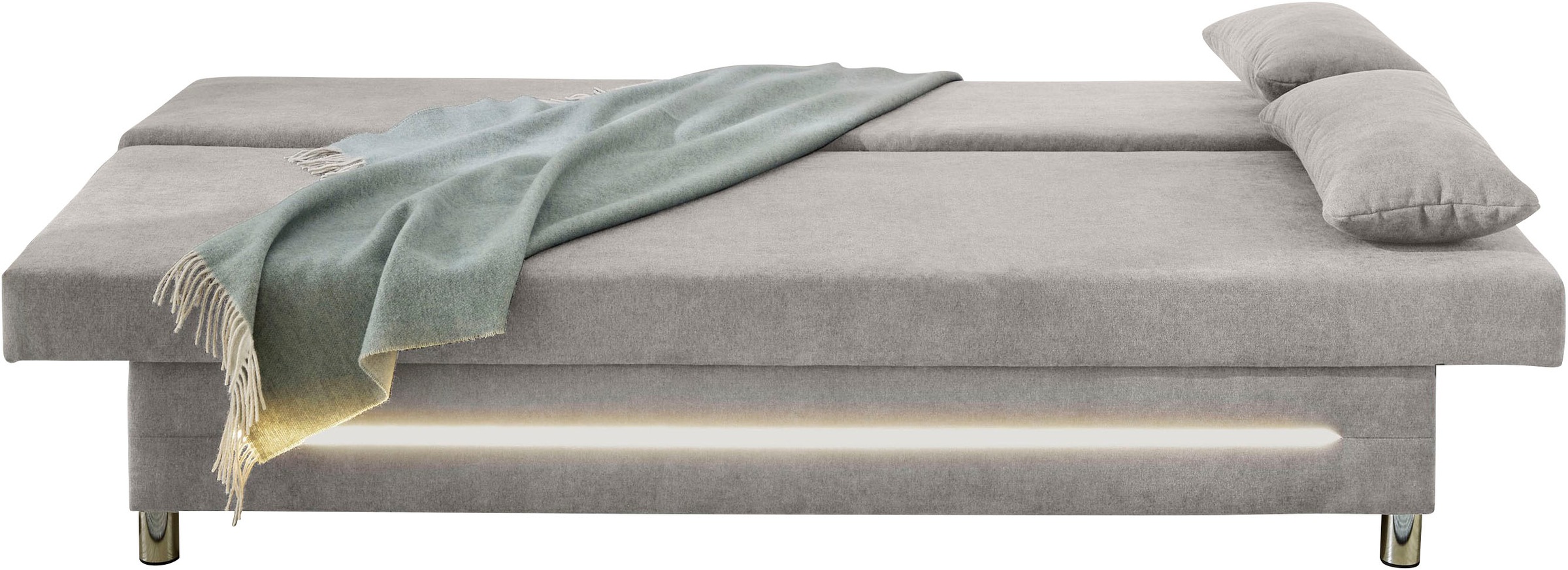 Jockenhöfer Gruppe Schlafsofa »Sunrise, mit dimmbarer LED-Beleuchtung«, Gästebettfunktion, Stauraum/Bettkasten, mit Kissen