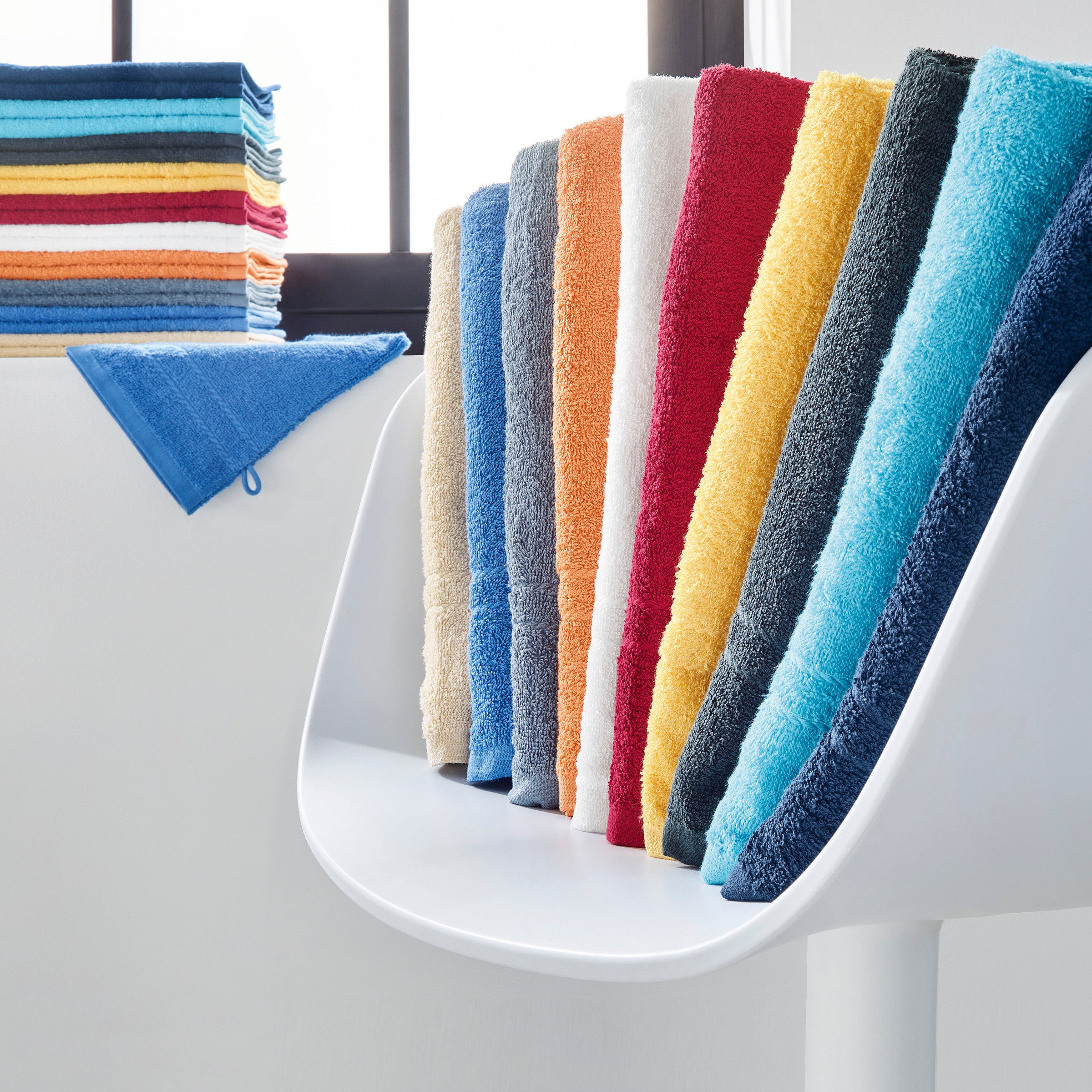 Dyckhoff Handtuch Set "Kristall" Set 10 Stk. Walkfrottee mit feiner Bordüre günstig online kaufen