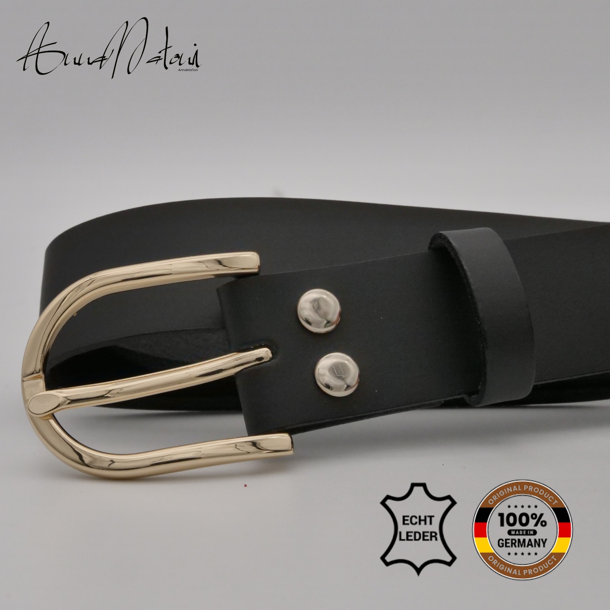 Thumbnail - AnnaMatoni Ledergürtel "AnnaMatoni Damen Ledergürtel Basic Gürtel 3cm breit echt Leder"