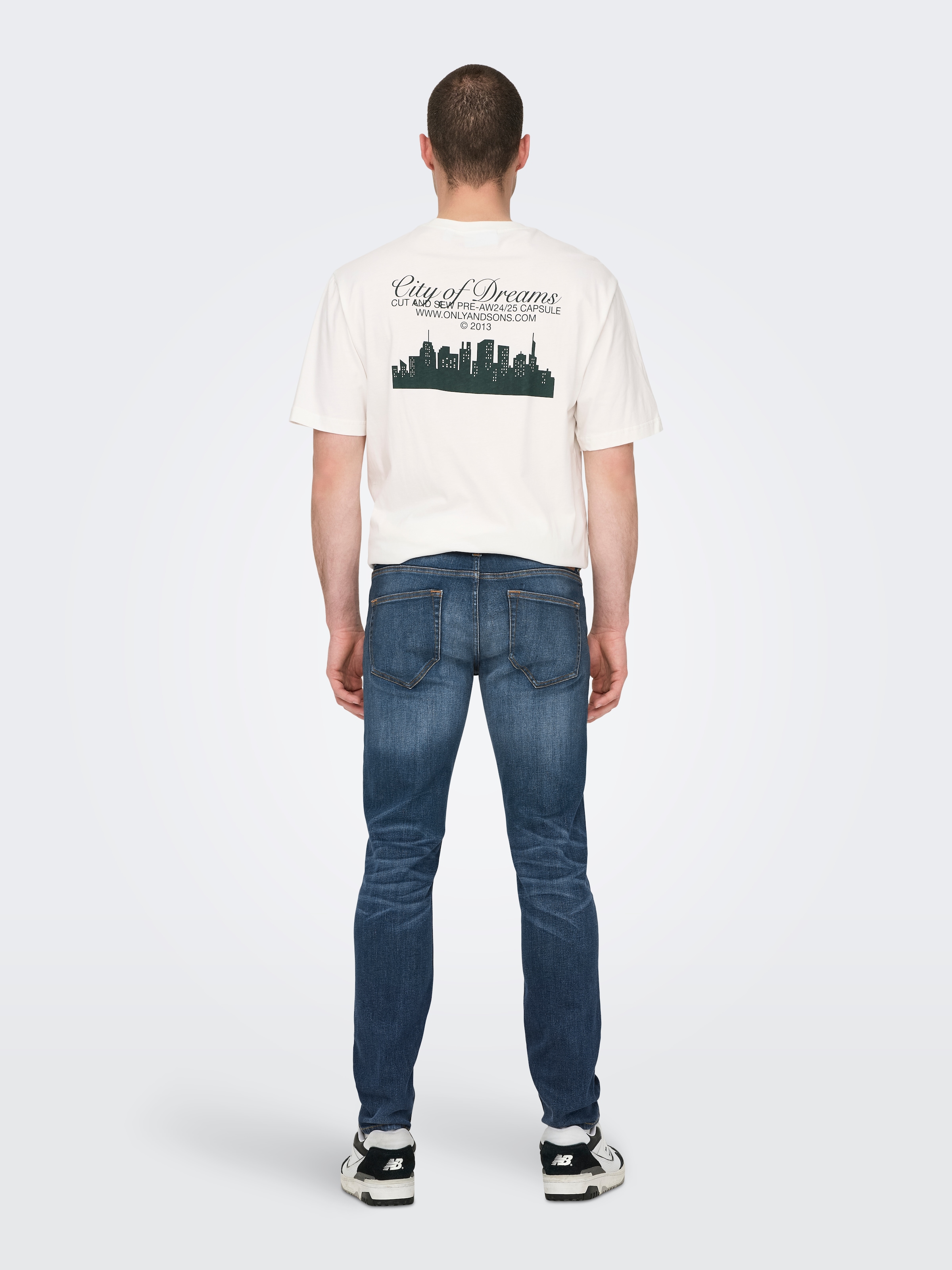 ONLY & SONS Slim-fit-Jeans »OS ONSLOOM SLIM BLUE GREY 40«, mit Destroyed Effekt