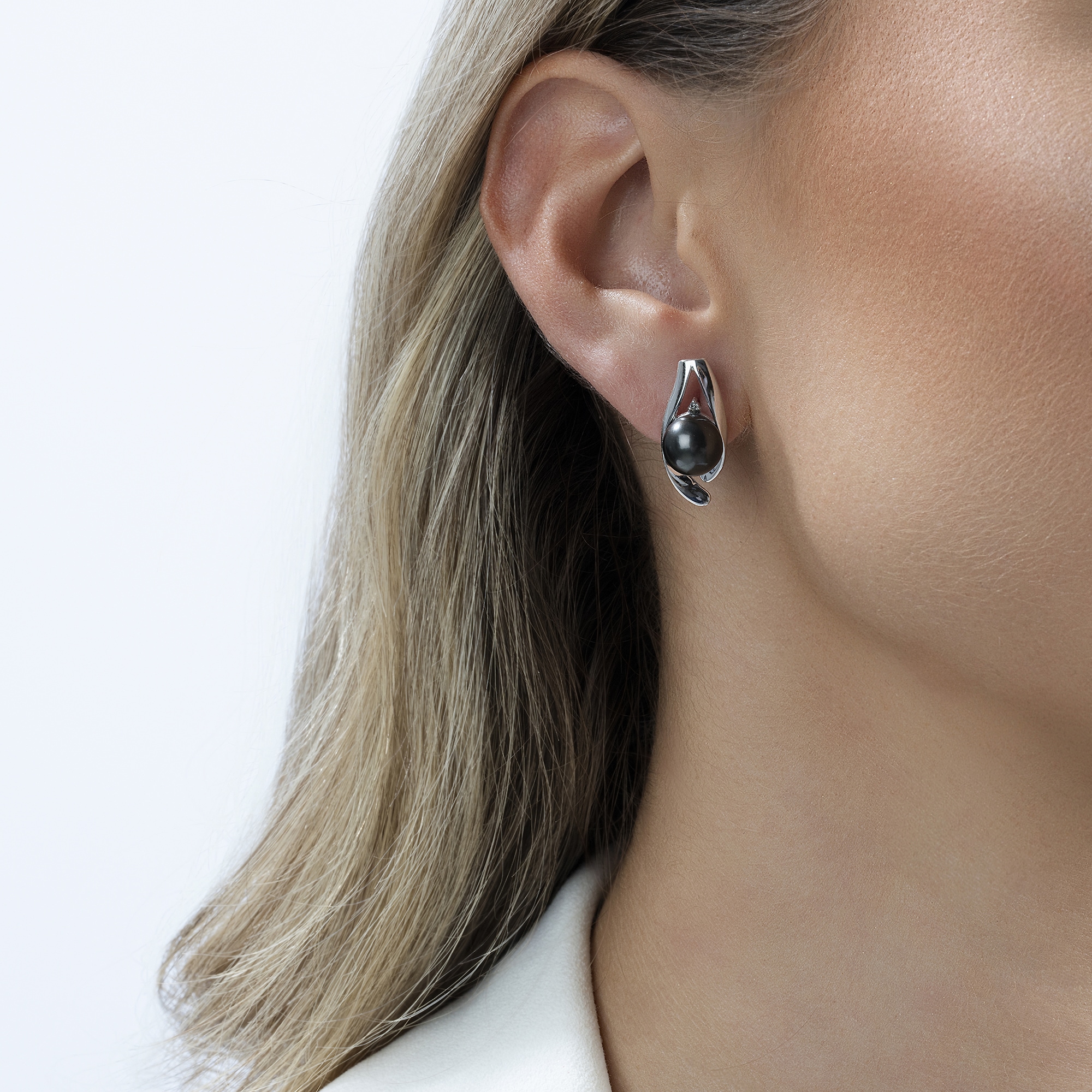 Diamonds by Ellen K. Paar Ohrstecker »585/- Weißgold Tahiti und Diamant«