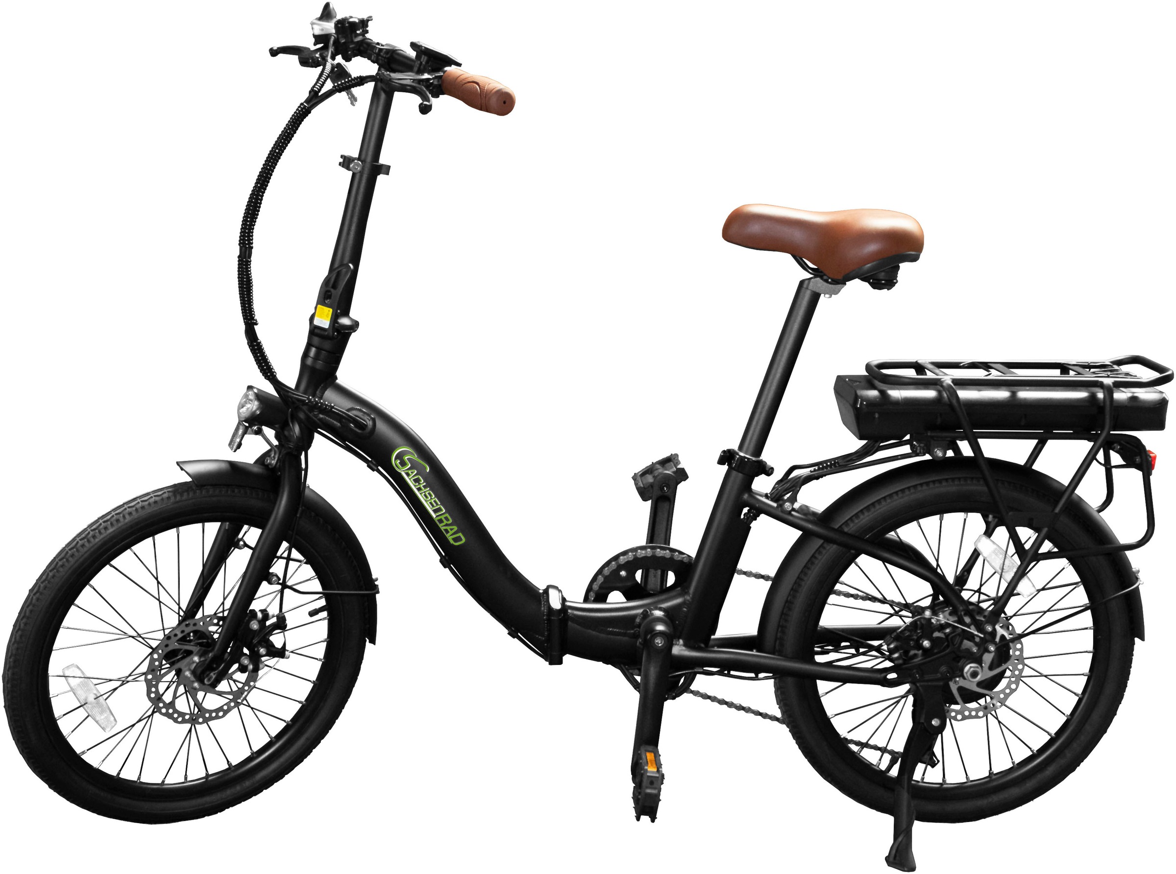 SachsenRad "F2 mit Alarmanlage" 7 Gang Shimano Shimano SIS 7-Gang-Schaltung Schaltwerk Kettenschaltung Heckmotor 250 W LCD-Steuerdisplay, Fahrmodus Pedelec, LED-Frontlicht, LED-Rücklicht