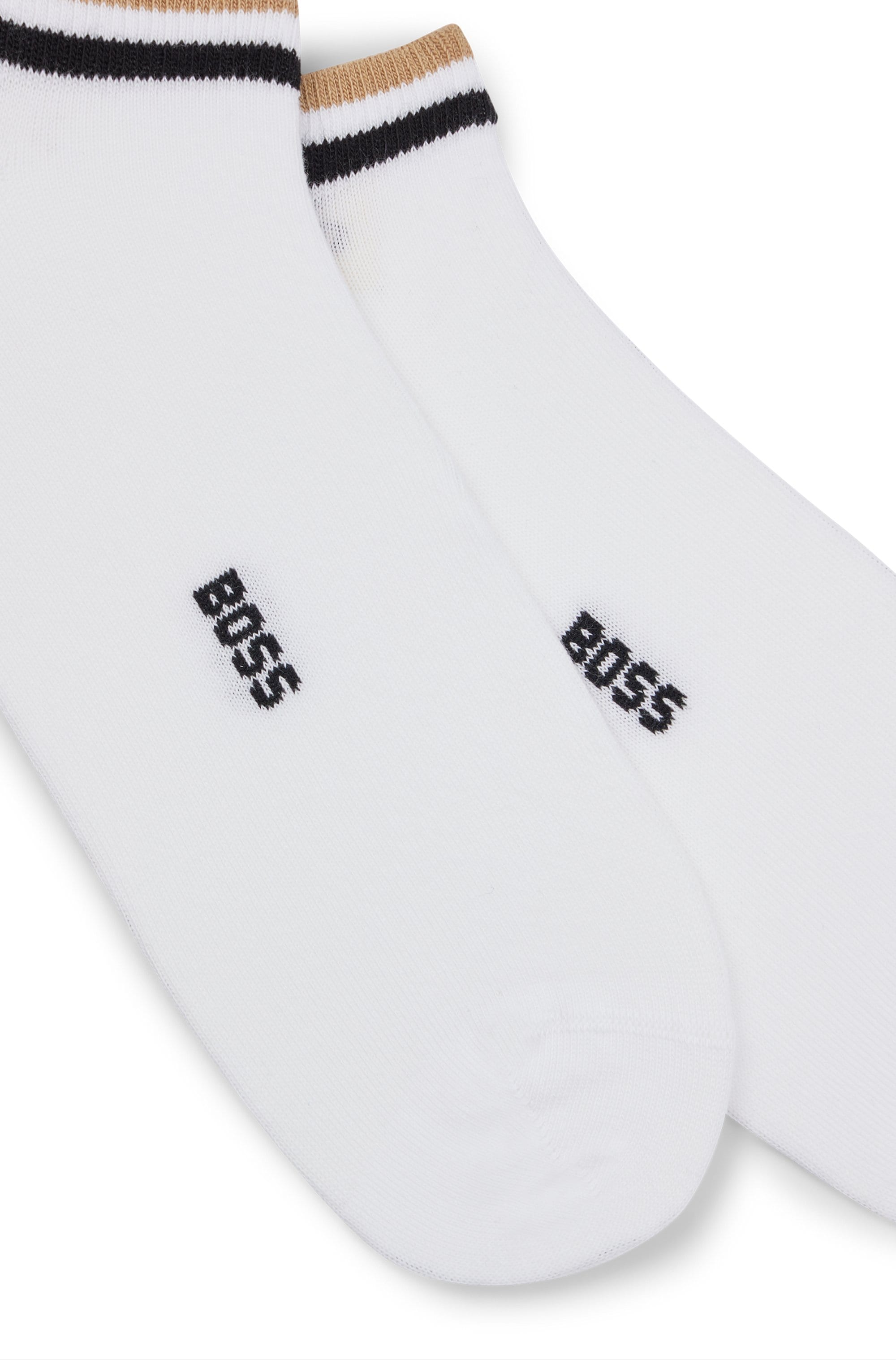 BOSS Sneakersocken »2P AS Uni stripe CC«, (Packung, 2er), mit geringeltem Abschluss